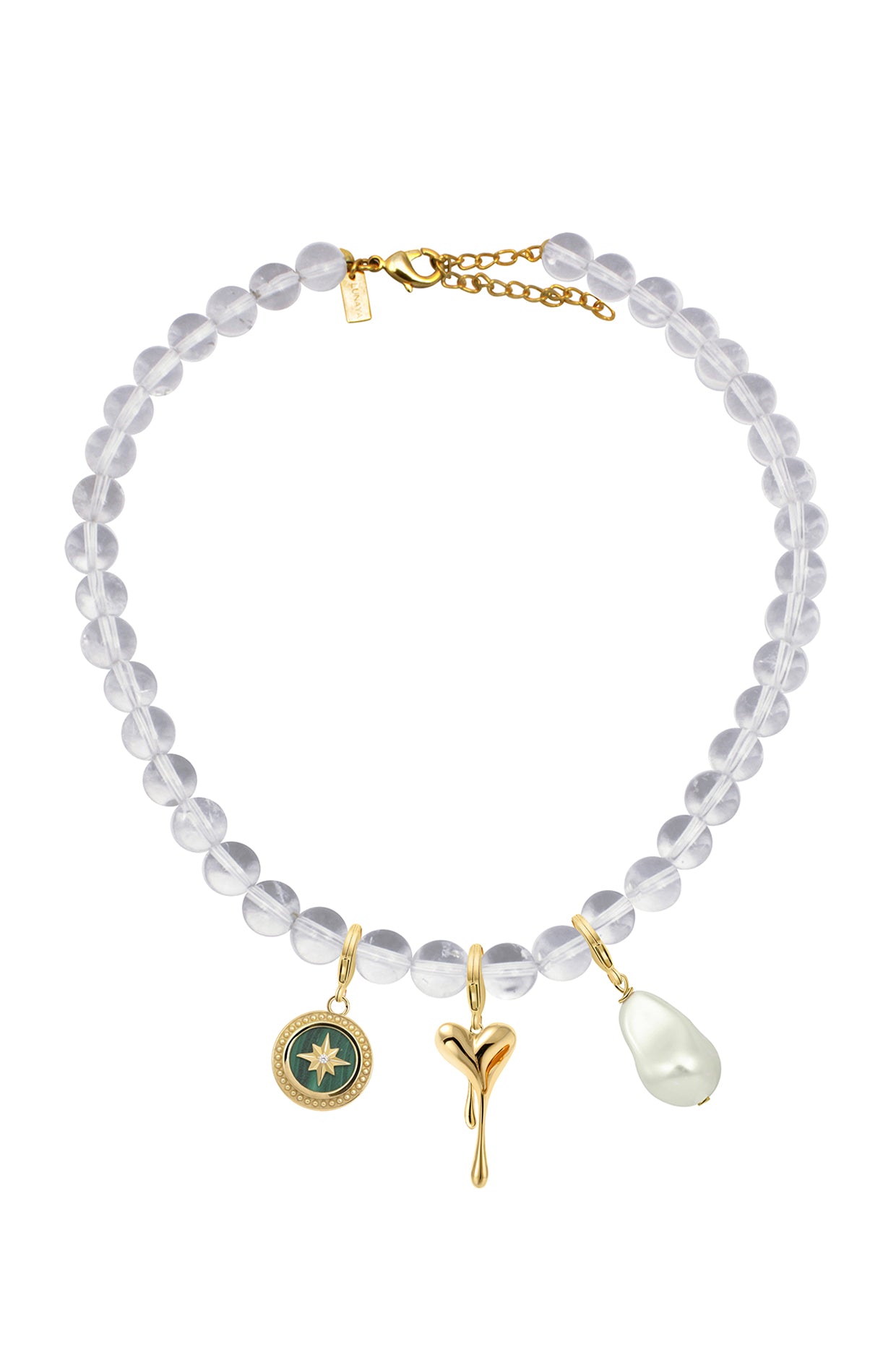 18Kt Gold Plated Bubble Autumn Charm Necklace