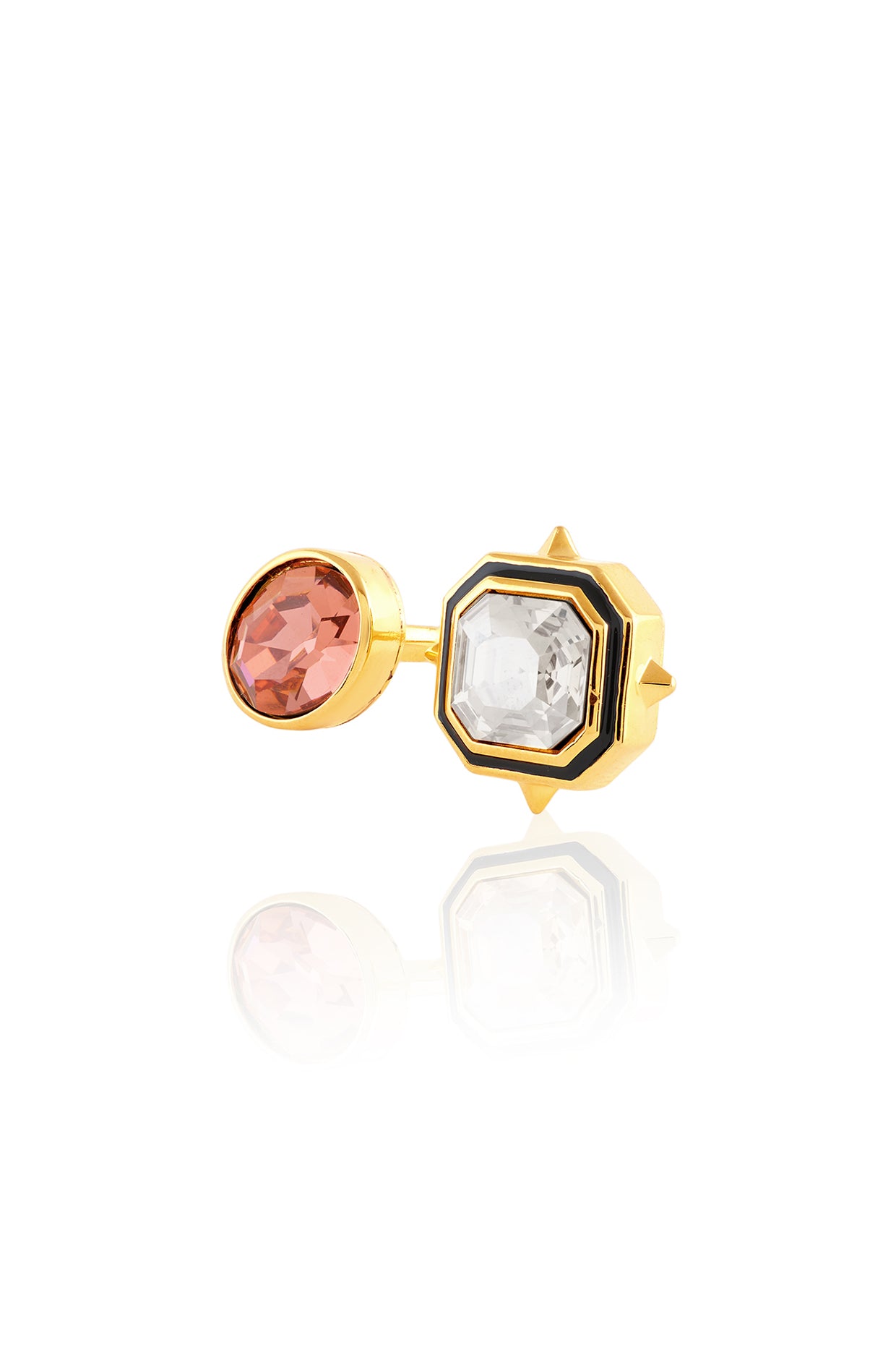 Starfall Front Open Ring 18kt Gold Plated