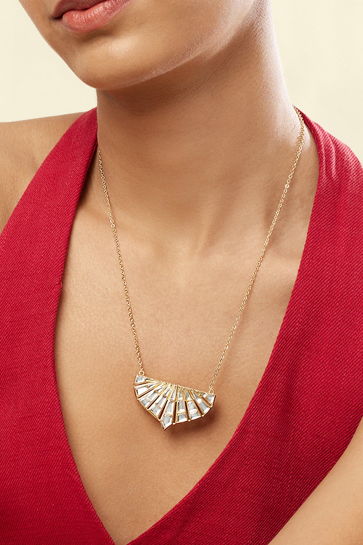 Porta Pendant Necklace In 18Kt Gold Plated