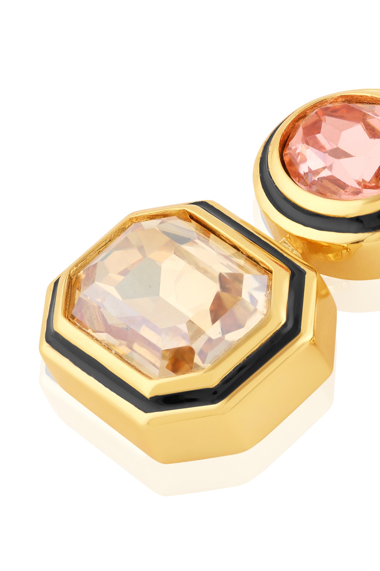 Equinox Mismatched Danglers 18kt Gold Plated