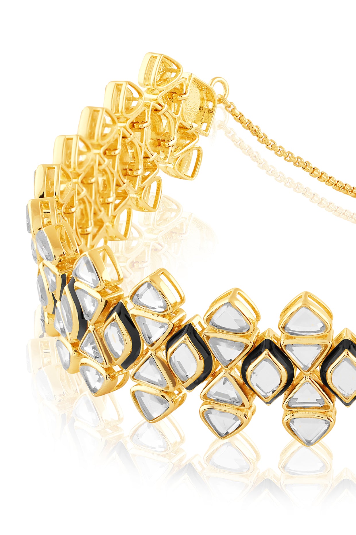 Disco Mirror Wing Ring 18Kt Gold Plated