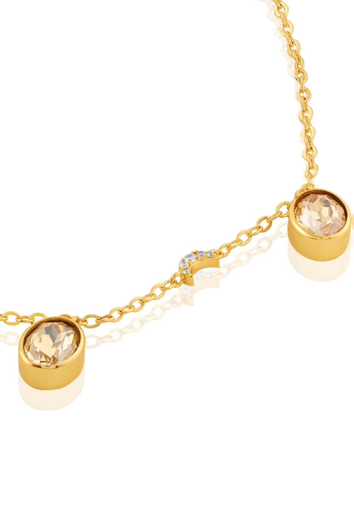 Zenith Charm Necklace In 18Kt Gold Plated