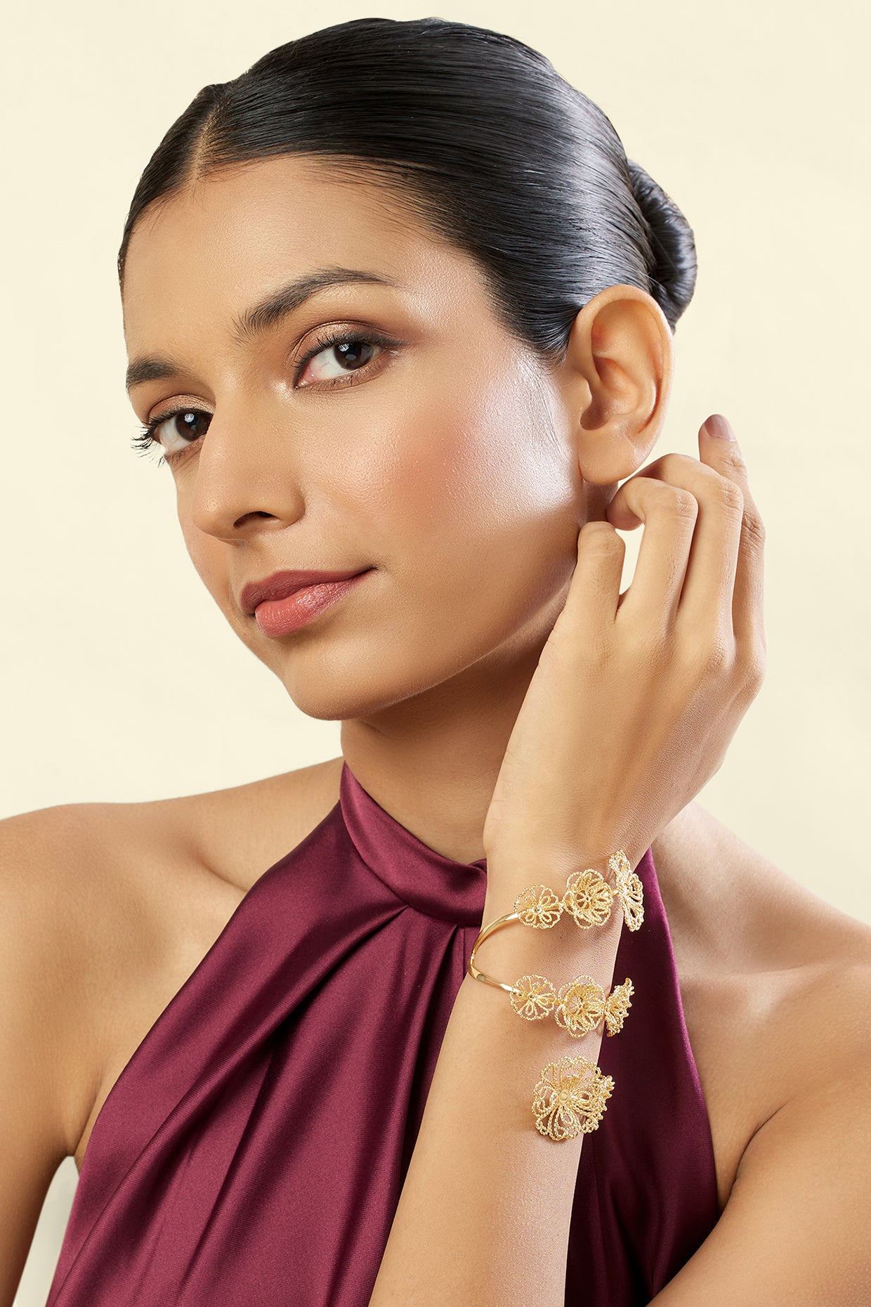 Branco Wrap Around Bracelet In 18Kt Gold Plated