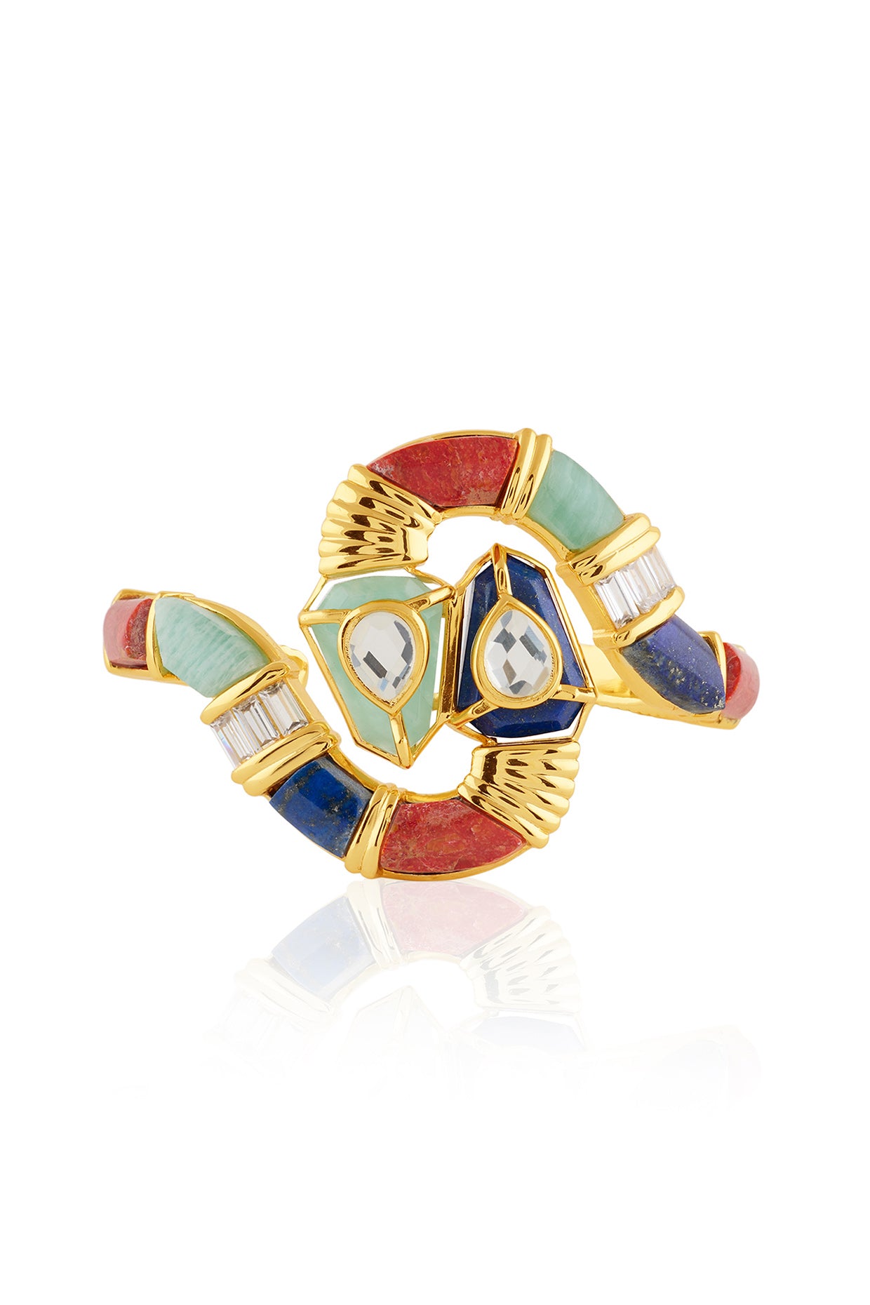Spirah Cuff Bracelet 18kt Gold Plated