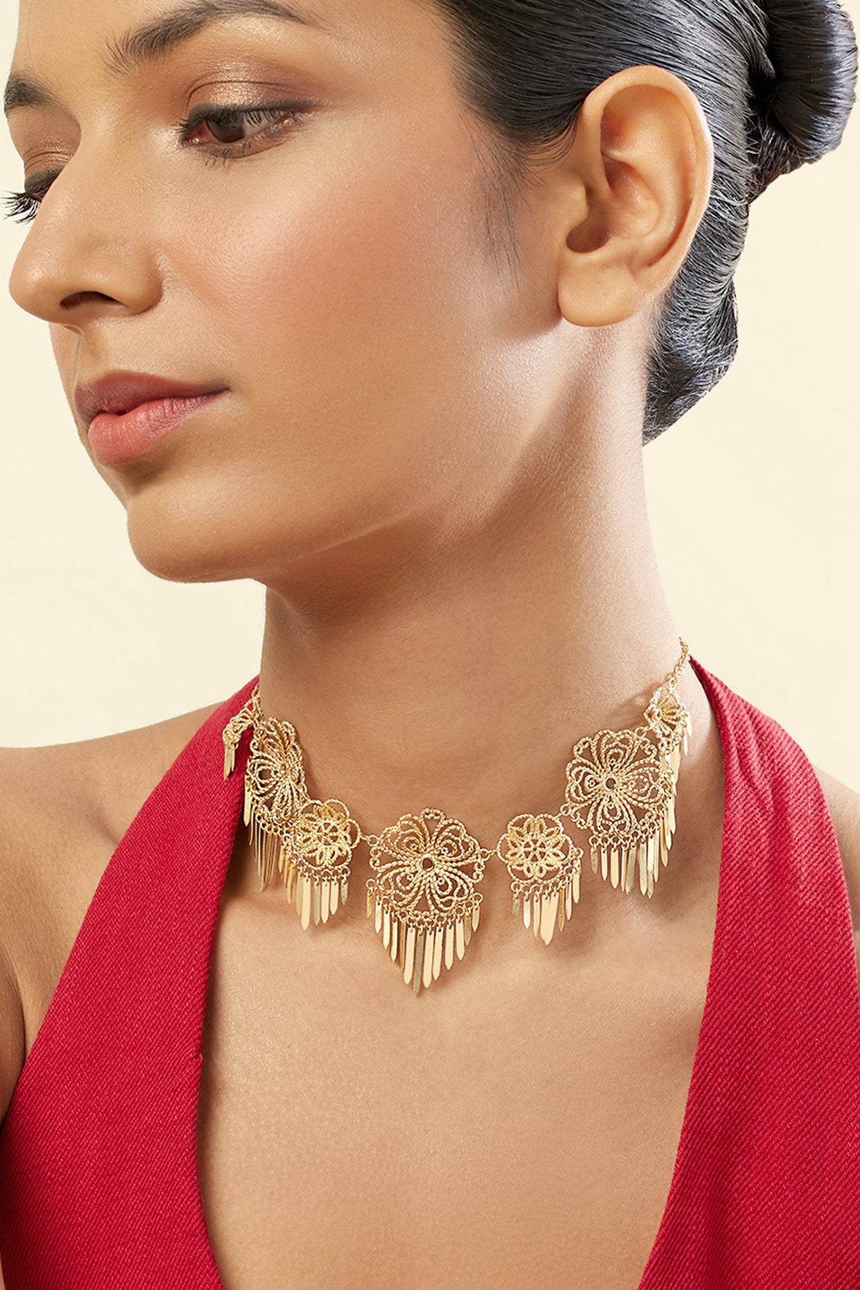 Maré Statement Necklace In 18Kt Gold Plated
