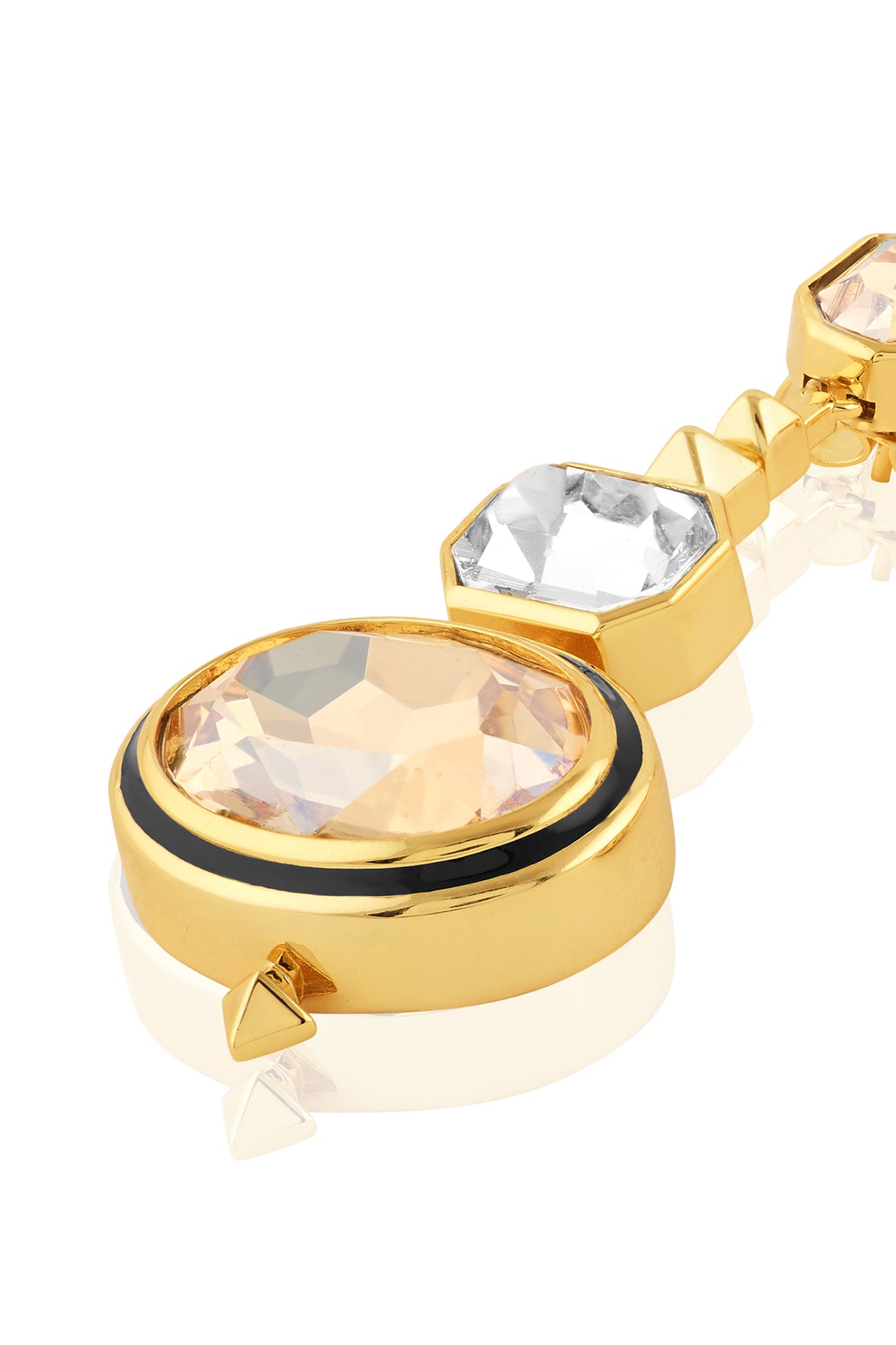 Lunara Statement Danglers 18kt Gold Plated