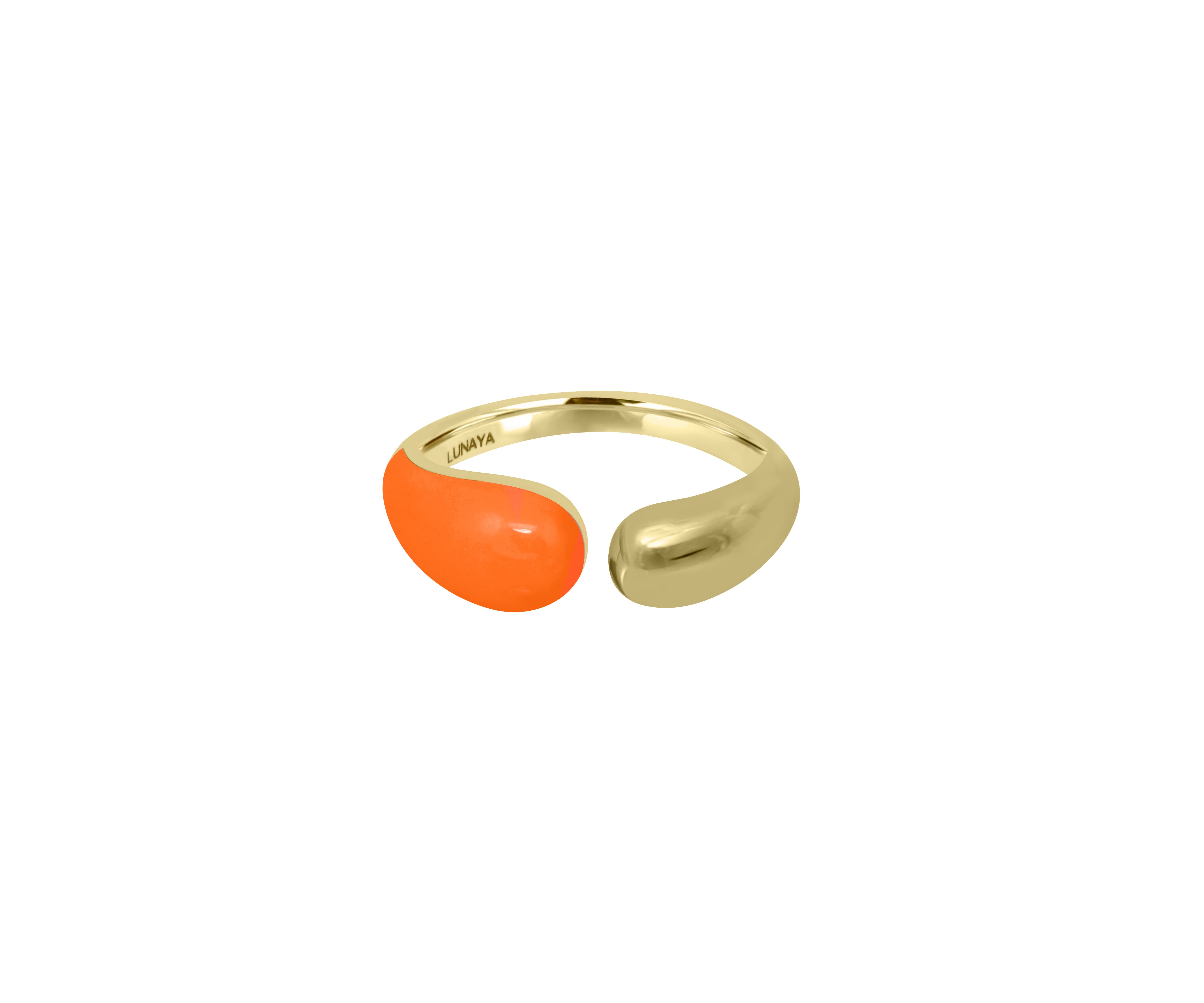 Gold & Orange Glossed Ring