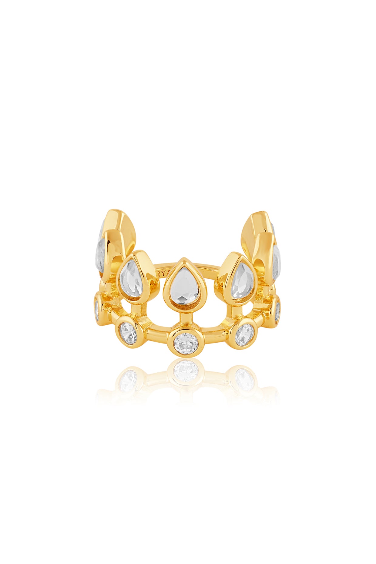 Modern Maharani Stackable Ring 18Kt Gold Plated