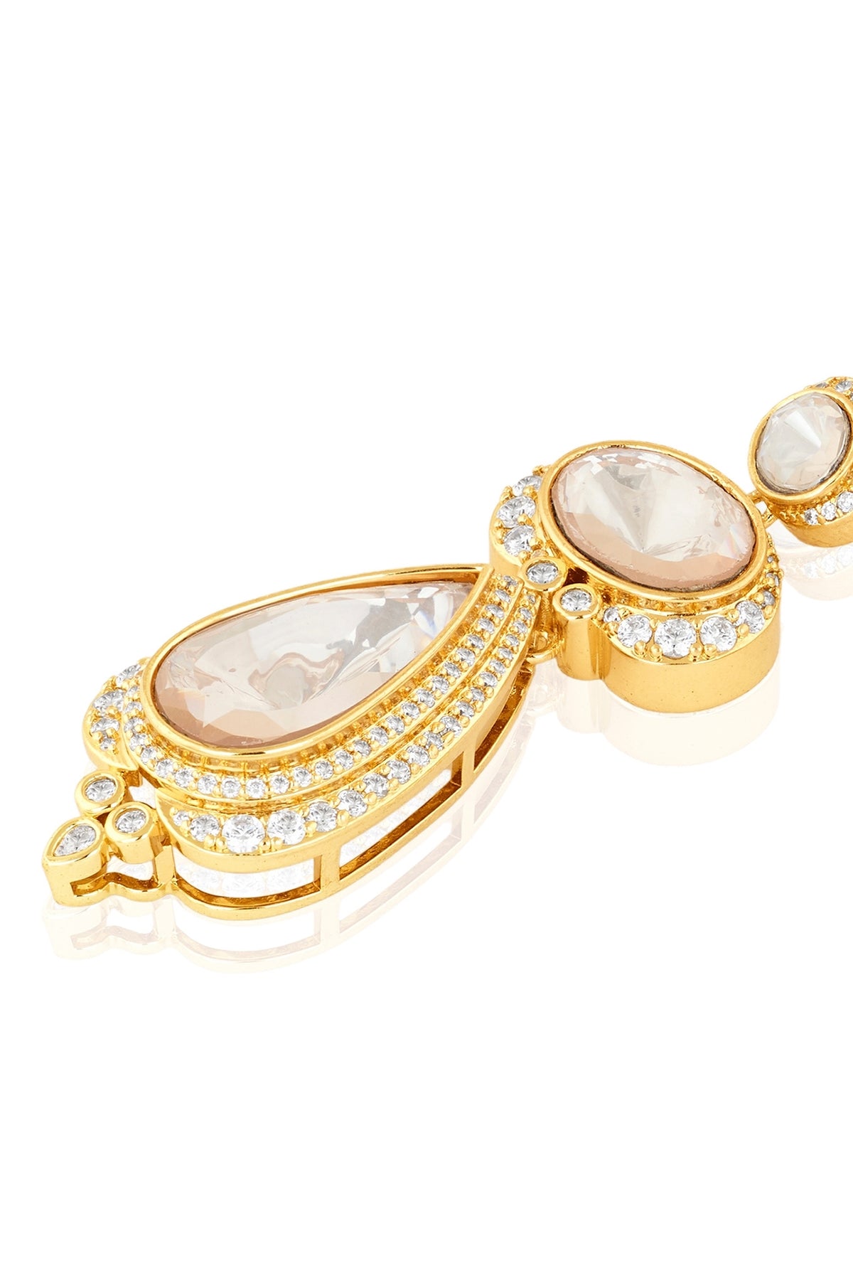 Polki Royal Ascend Statement Long Earrings