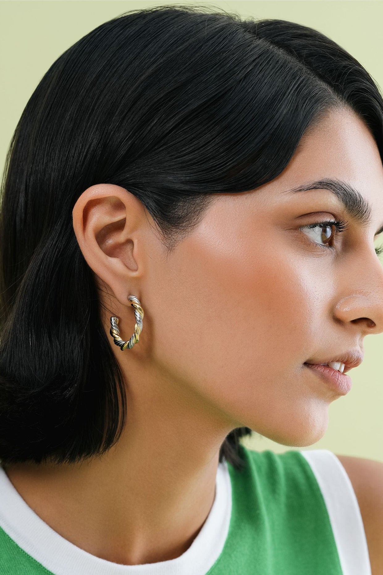 18Kt Gold Plated Braided Hoops