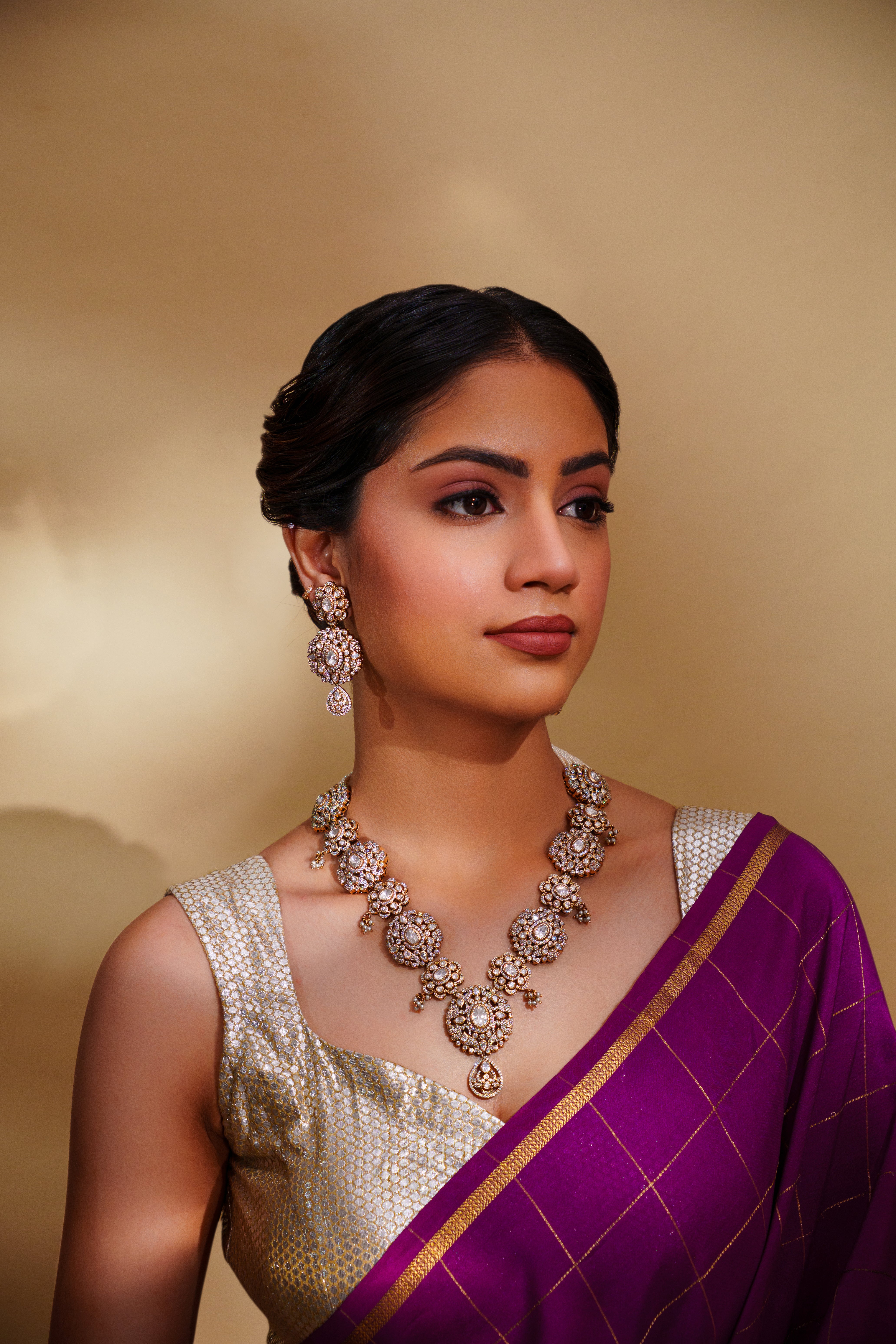 Zandra Kundan Long Necklace Set