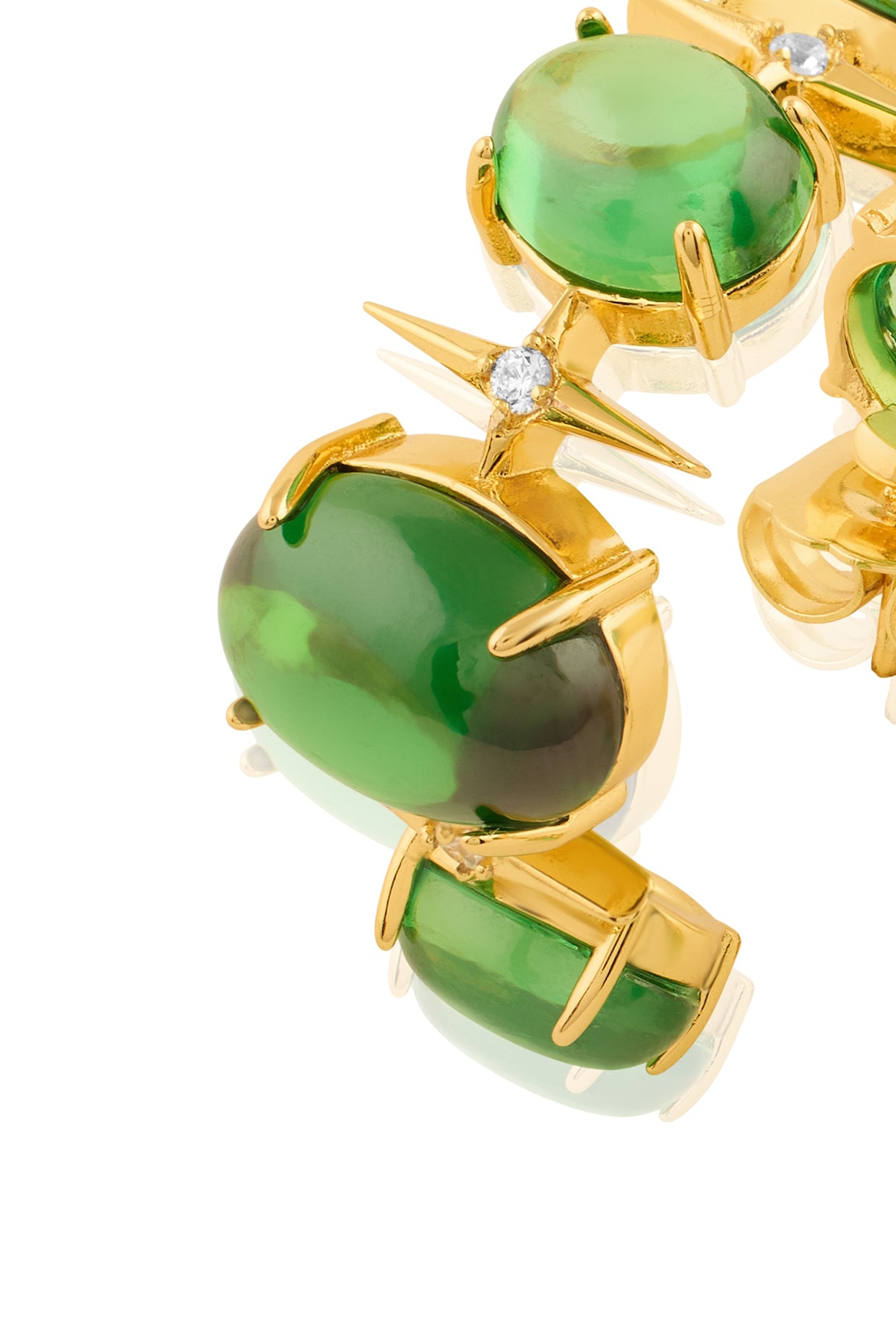 Shef's Spikes Hoops In 18Kt Gold Plated