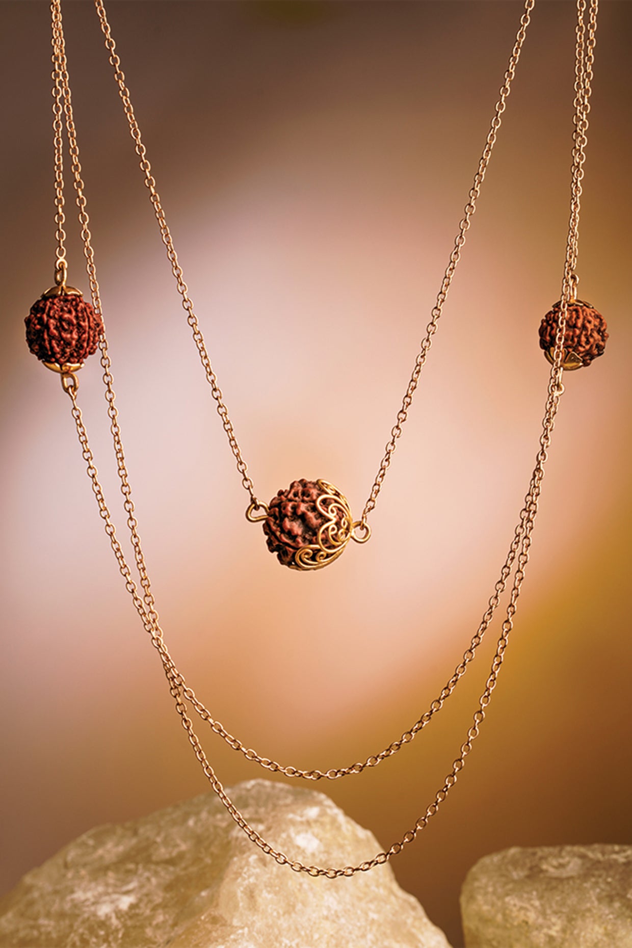 Rudraksha Layered Chain