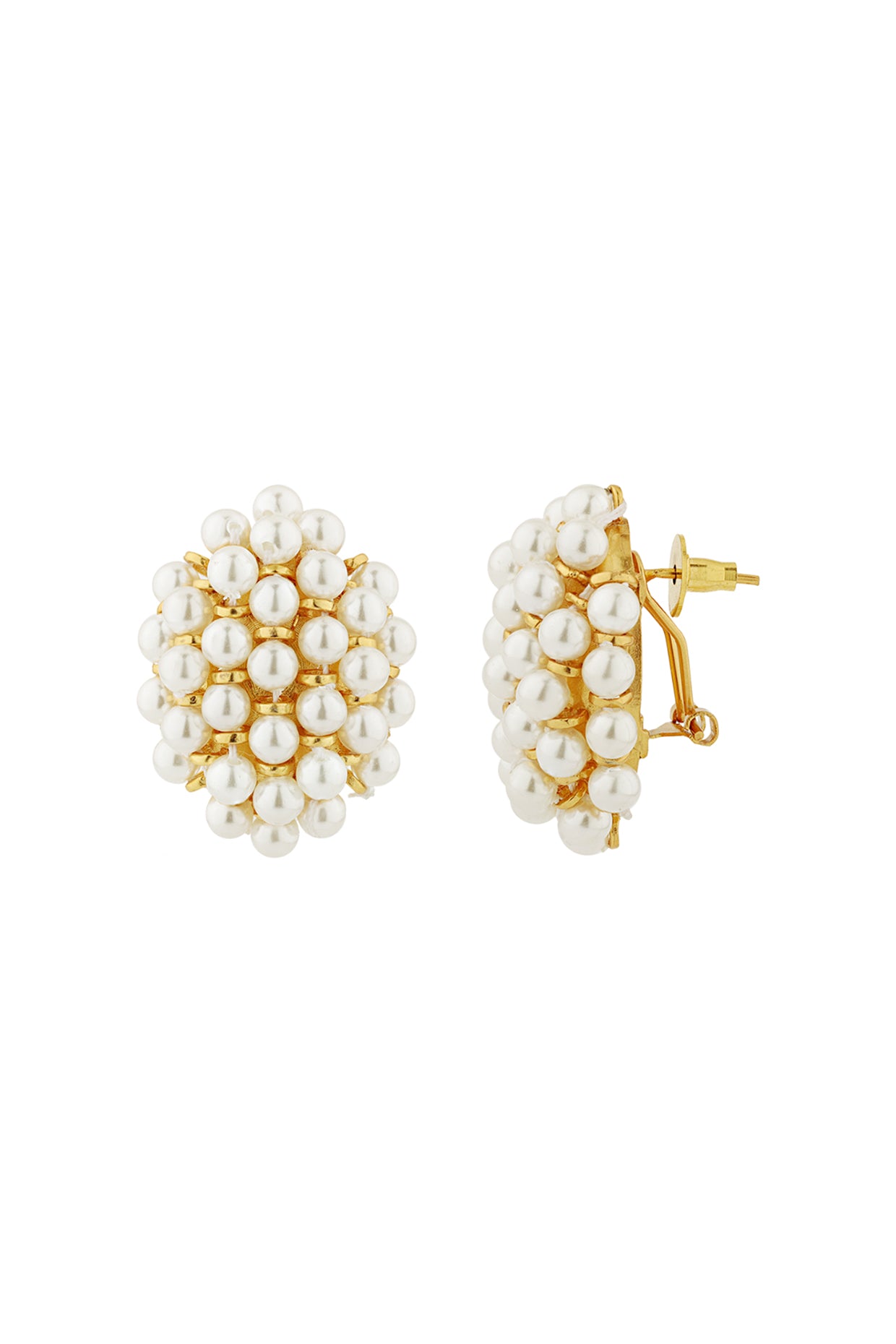 Cluster Studs 22Kt Gold-Plated