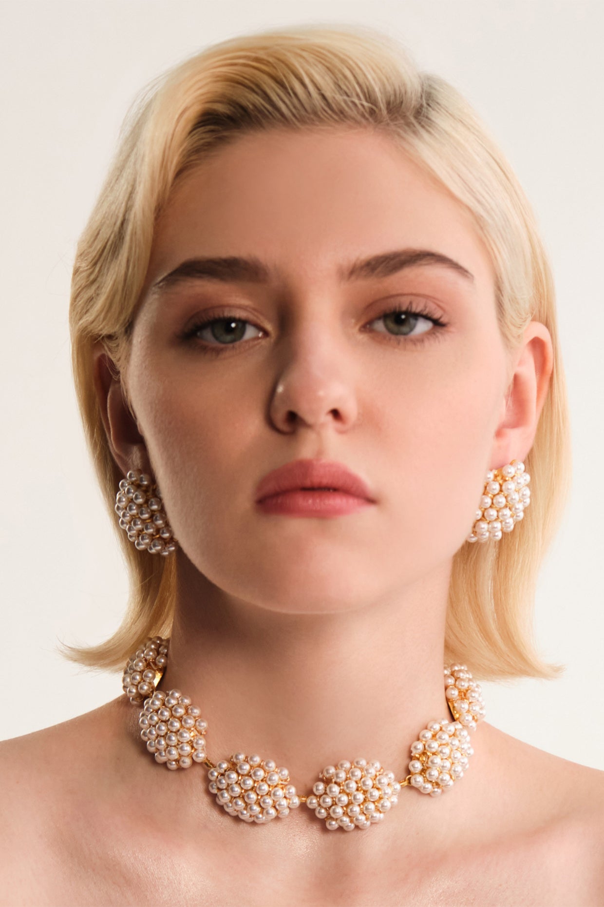 Cluster Choker 22Kt Gold-Plated