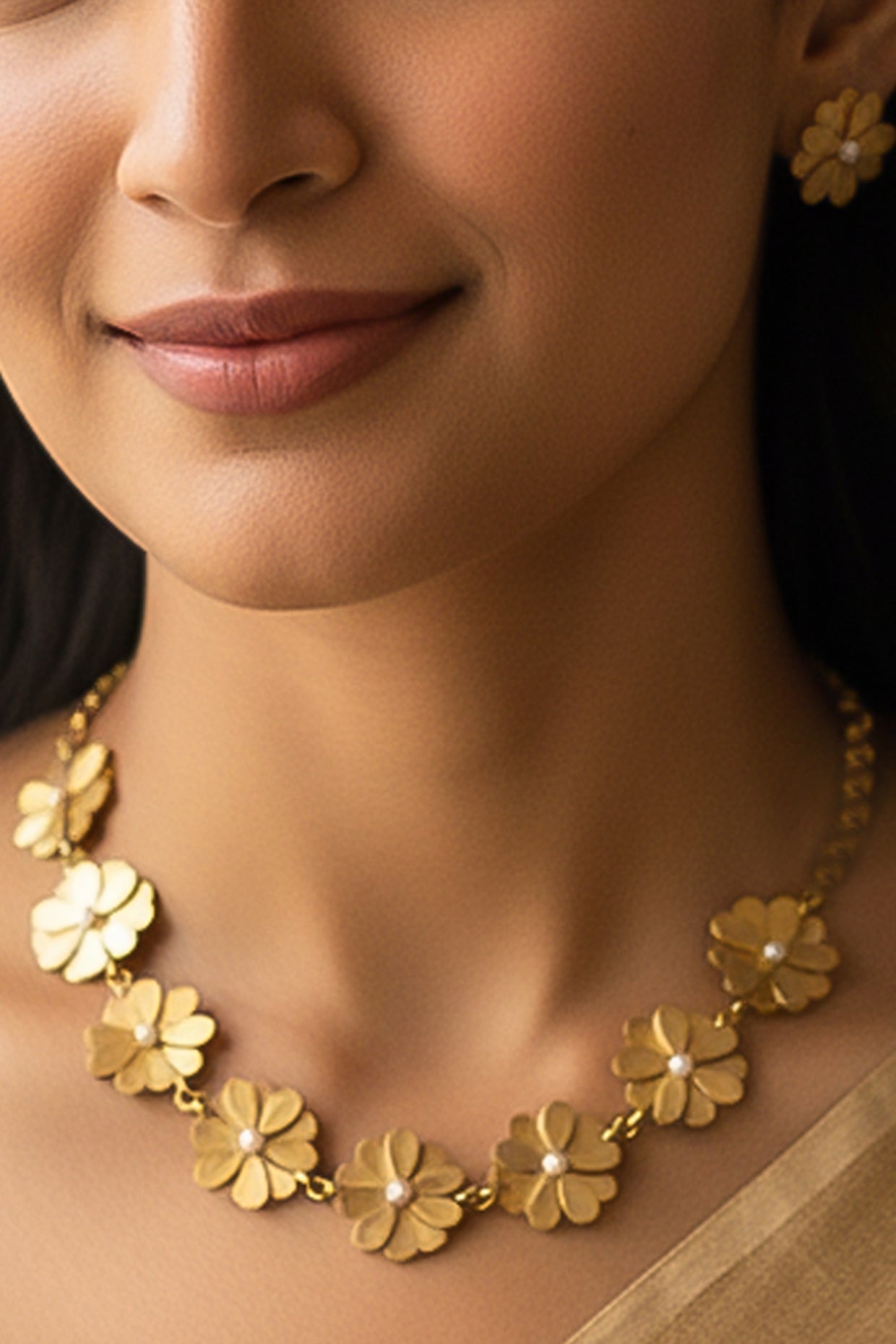 Gold Flower Necklace