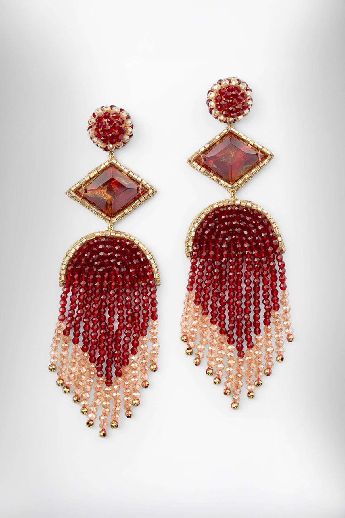 Maroon Sneha Earrings