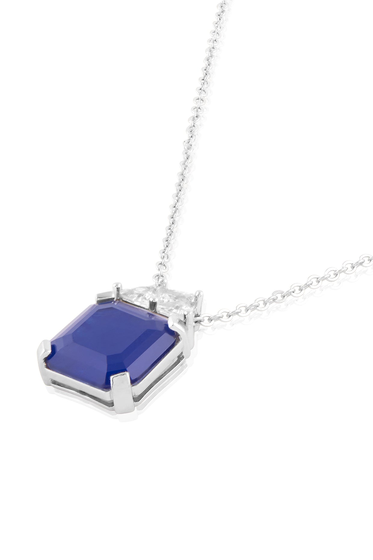 Aristo Pendant Necklace In Rhodium Plated