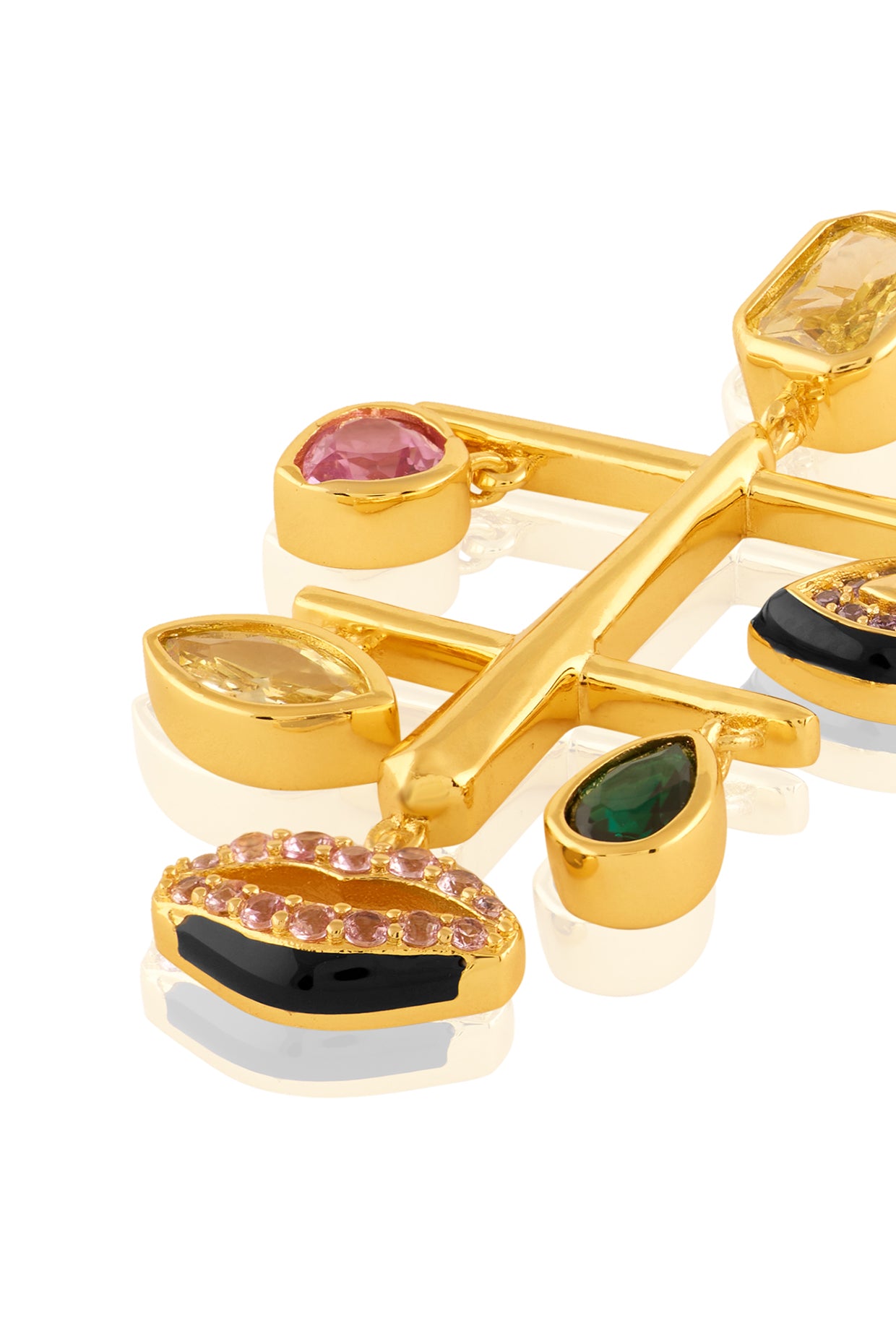 Onera Statement Earrings In 18Kt Gold Plated