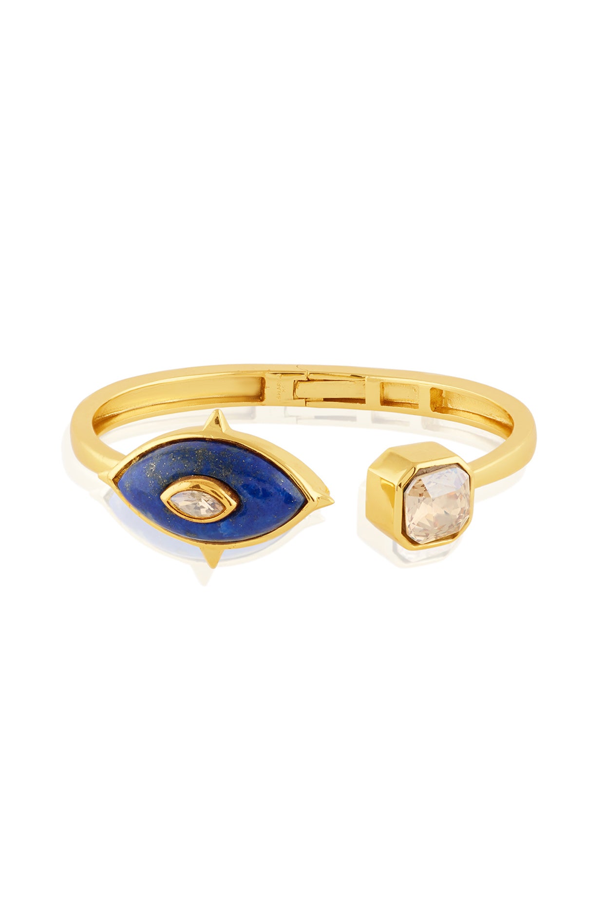 Sigil Eye Front Open Cuff 18kt Gold Plated