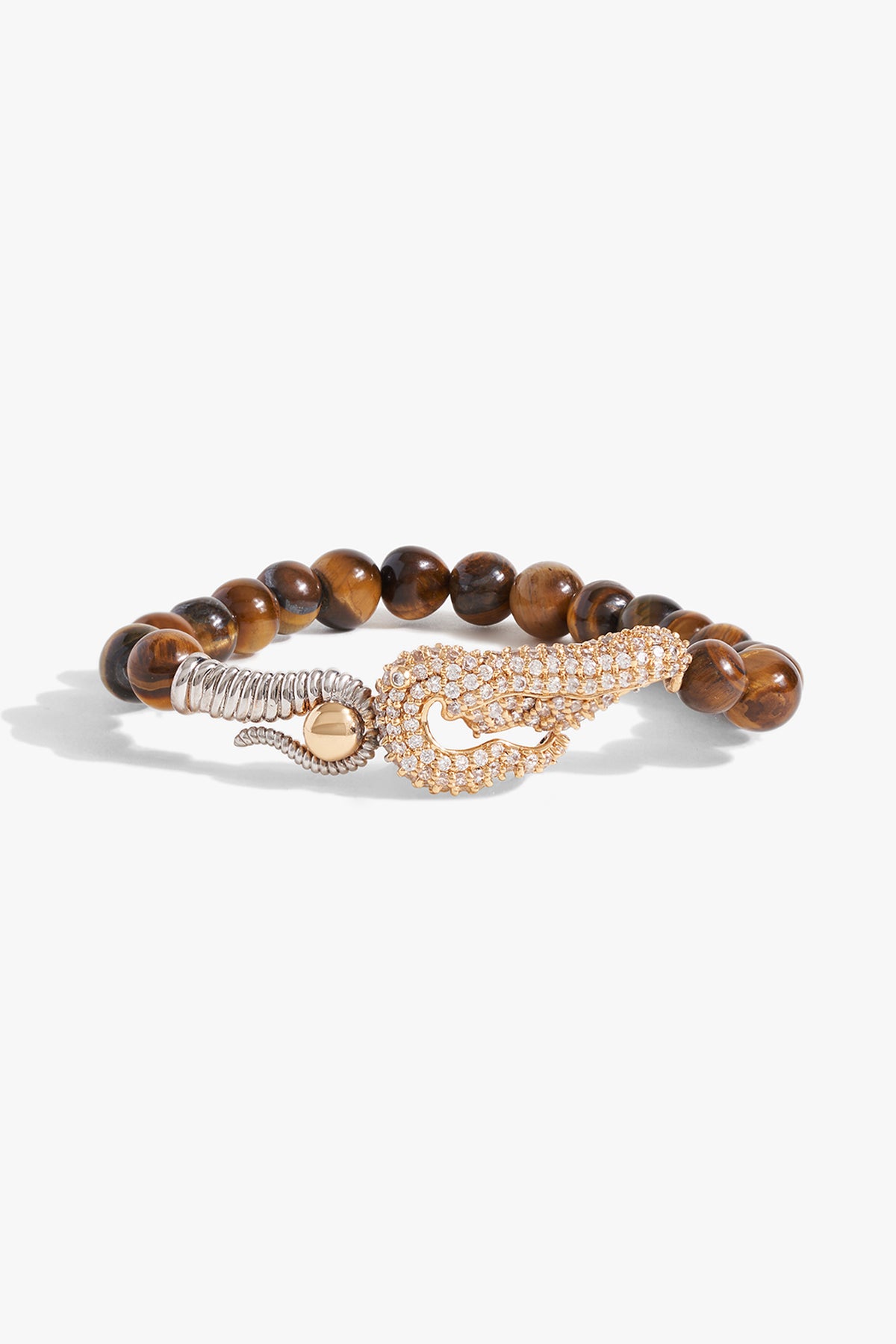 KOKO Sigil Beaded Bracelet in Black Lave Stone
