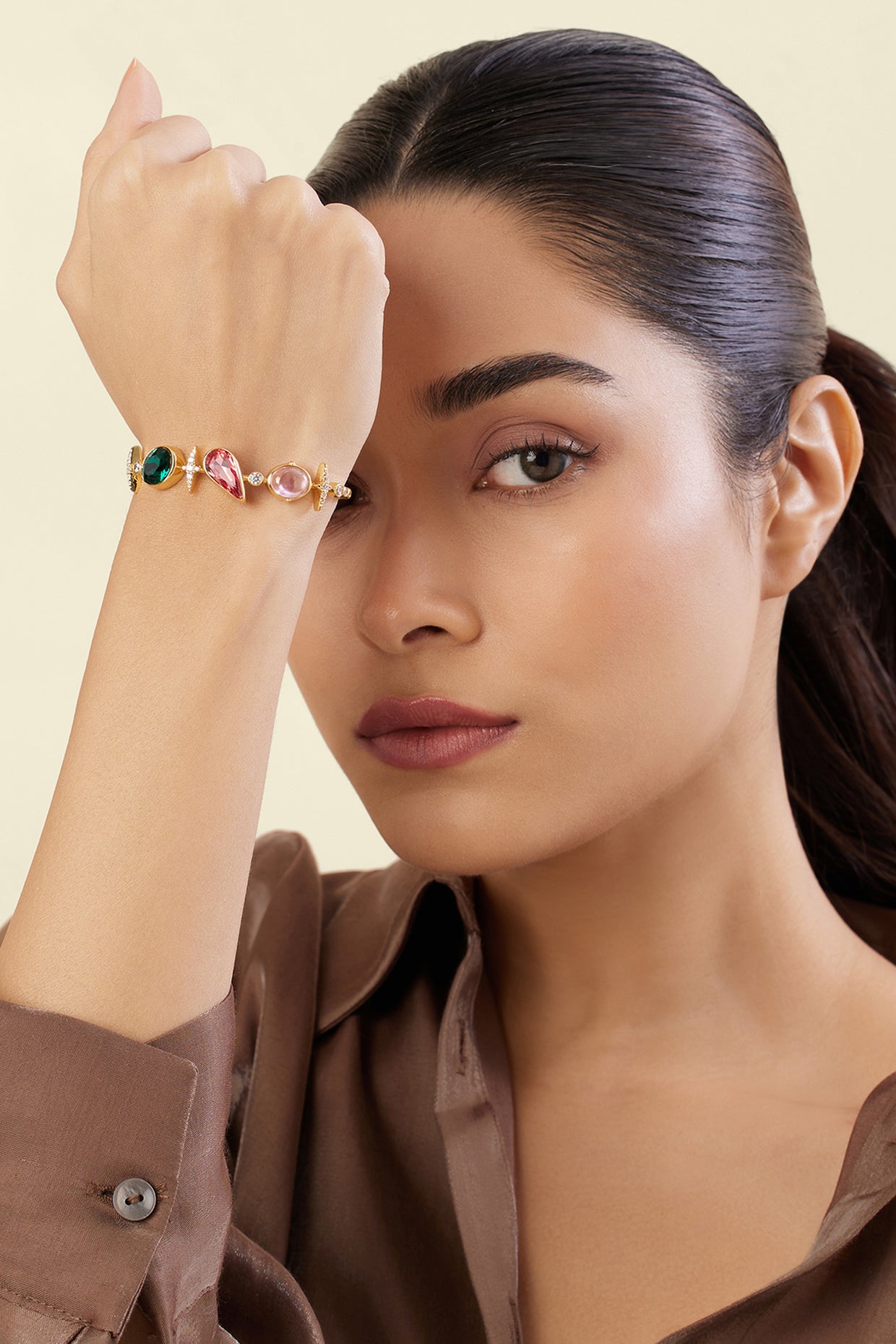 Radiara Cuff Bracelet In 18Kt Gold Plated