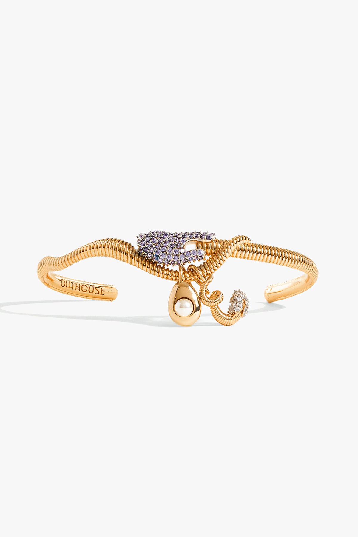 KOKO Alphabet Cuff in Celeste Crystal