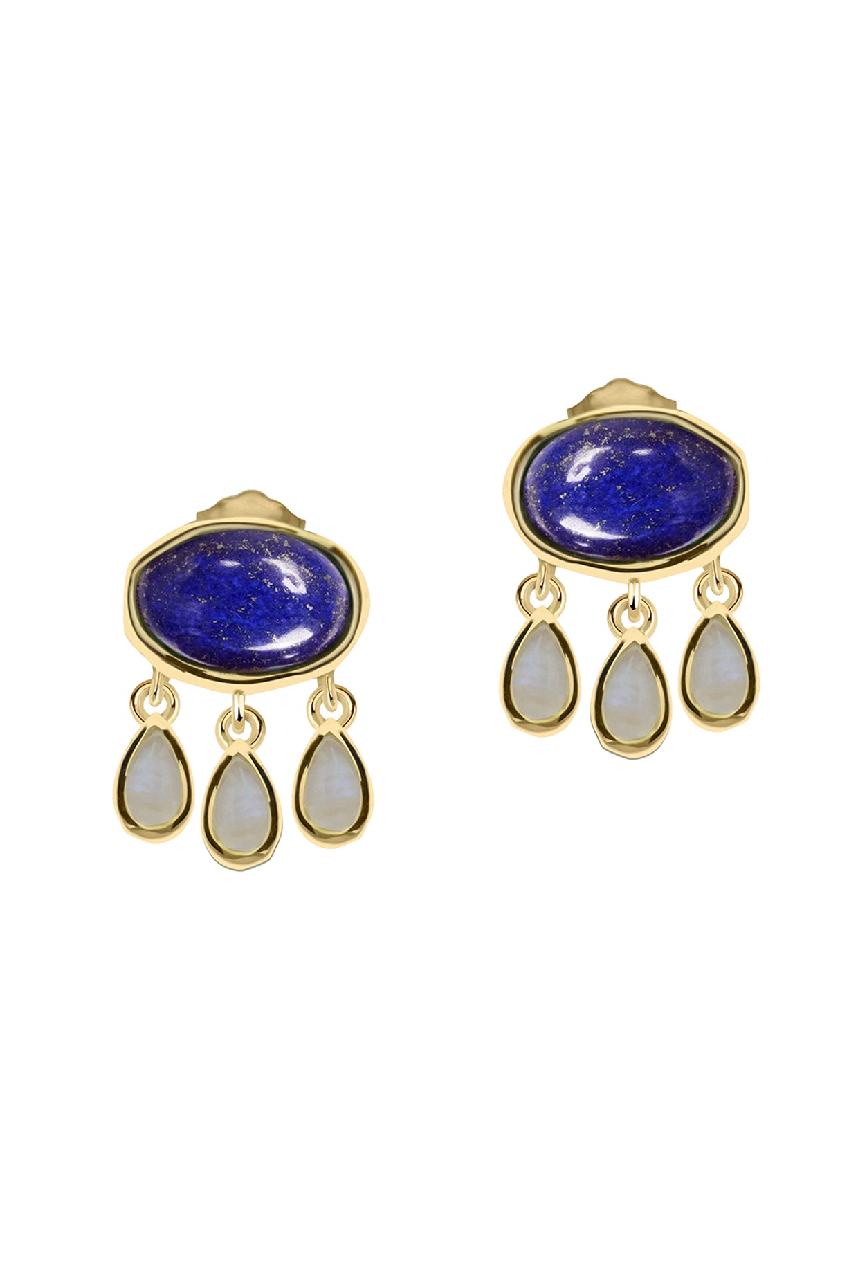 18Kt Gold Plated Lazura Bubble Drop Earrings
