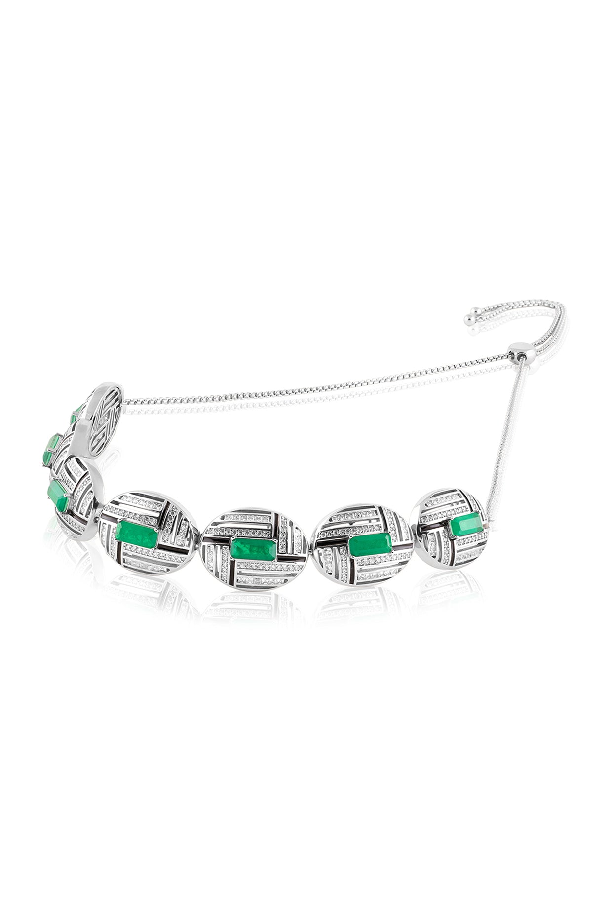Odette Choker Necklace In Rhodium Plated