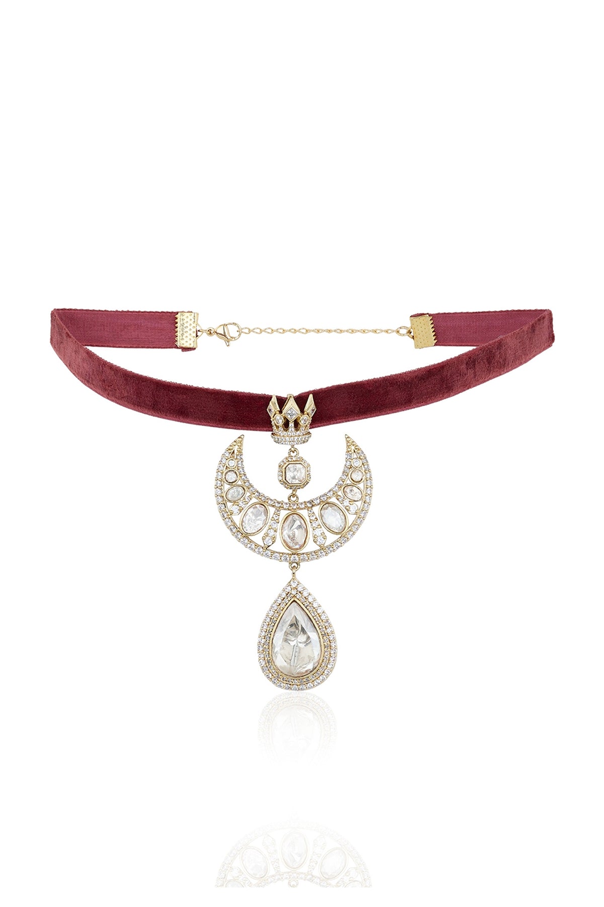 Polki Crown Velvet Reign Necklace