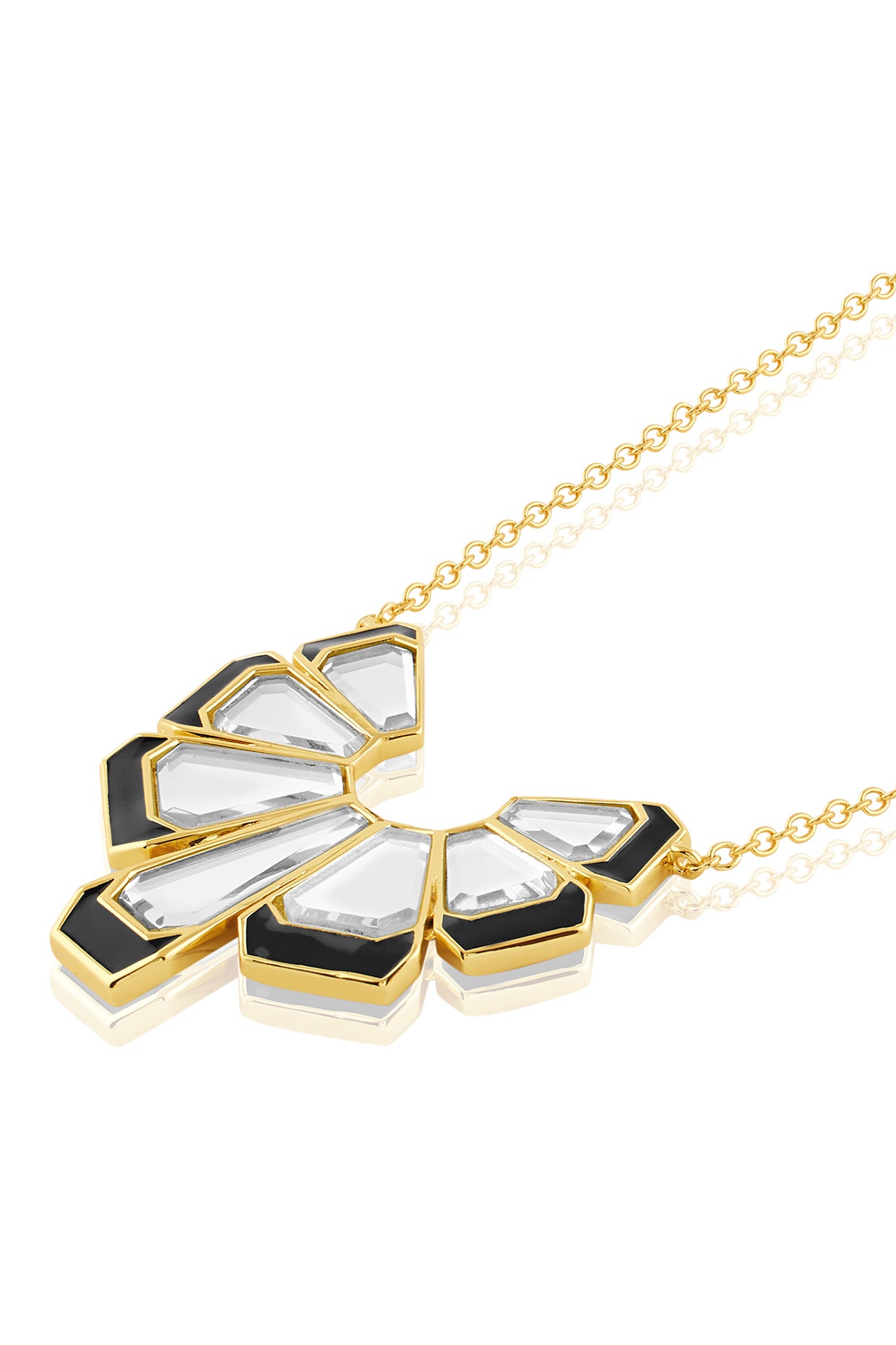 Ayaana Mirror Necklace 18Kt Gold Plated