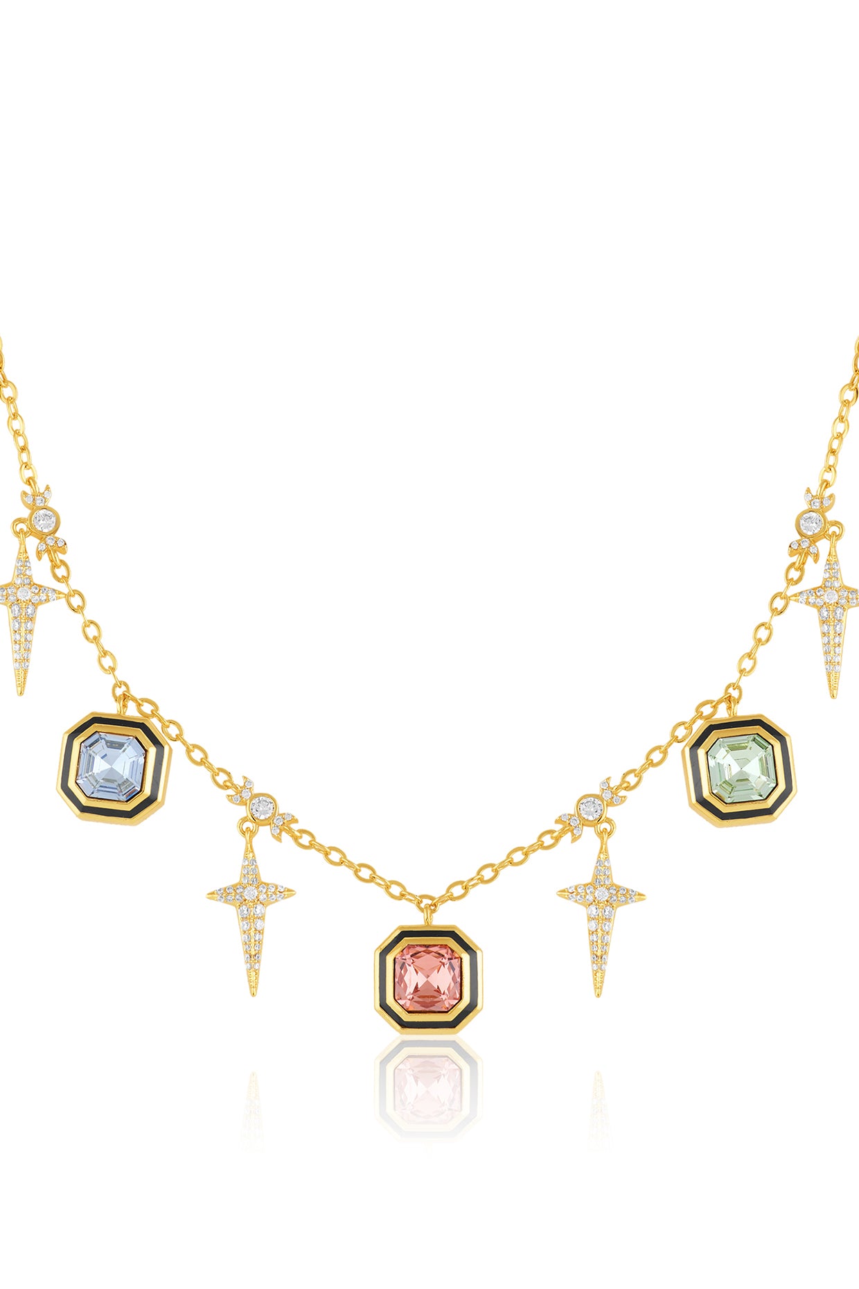 Good Omen Charm Necklace 18kt Gold Plated