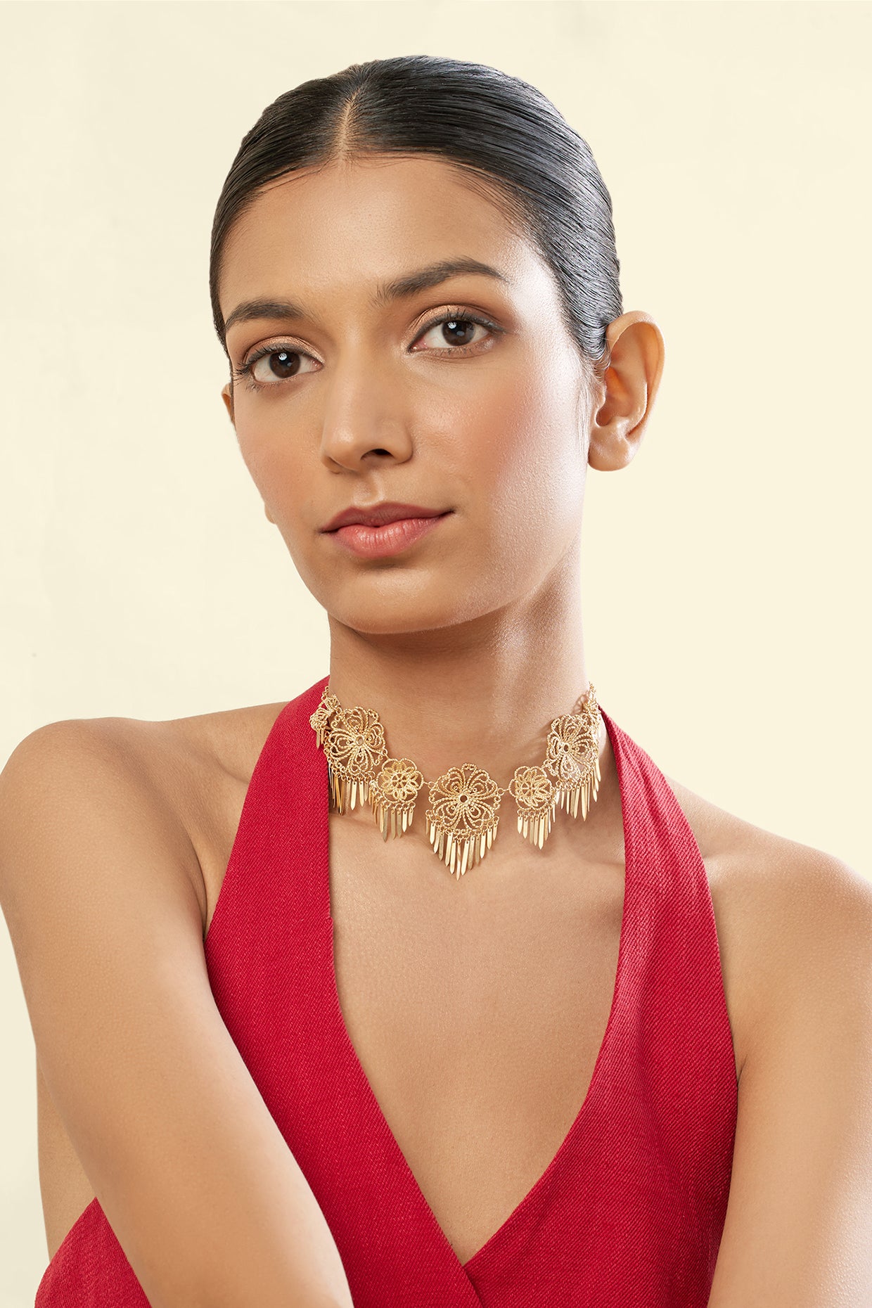 Maré Statement Necklace In 18Kt Gold Plated