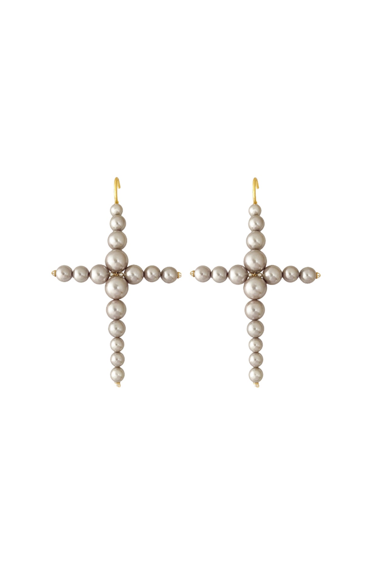 Pearl Cross Danglers