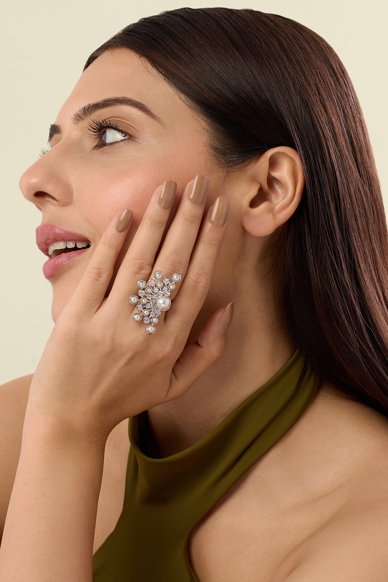 Modern Maharani Stackable Ring 18Kt Gold Plated