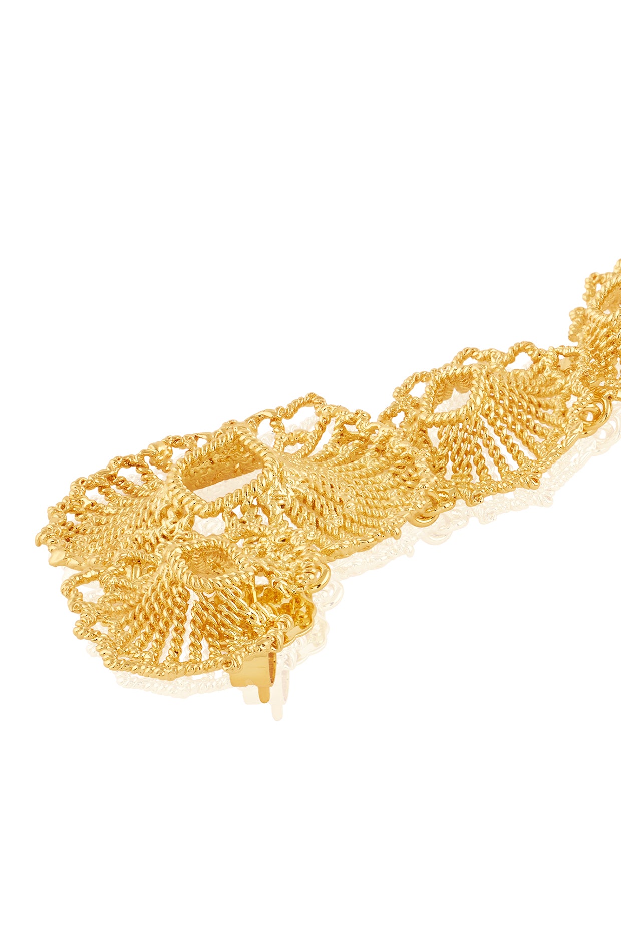 Gypsy Soul Leaf Cascading Statement Earrings 18Kt Gold Plated