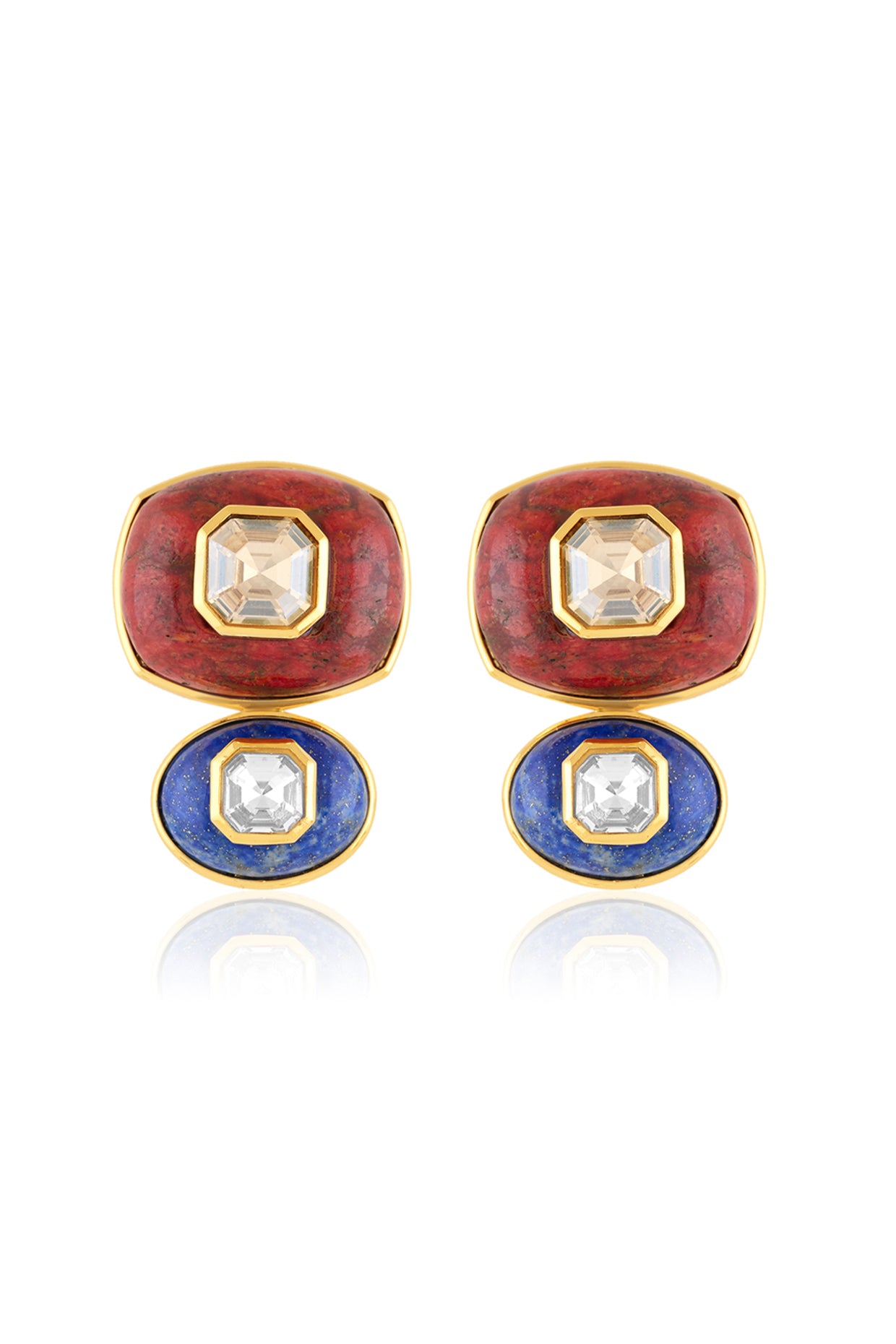 Arcana Mismatched Danglers 18kt Gold Plated