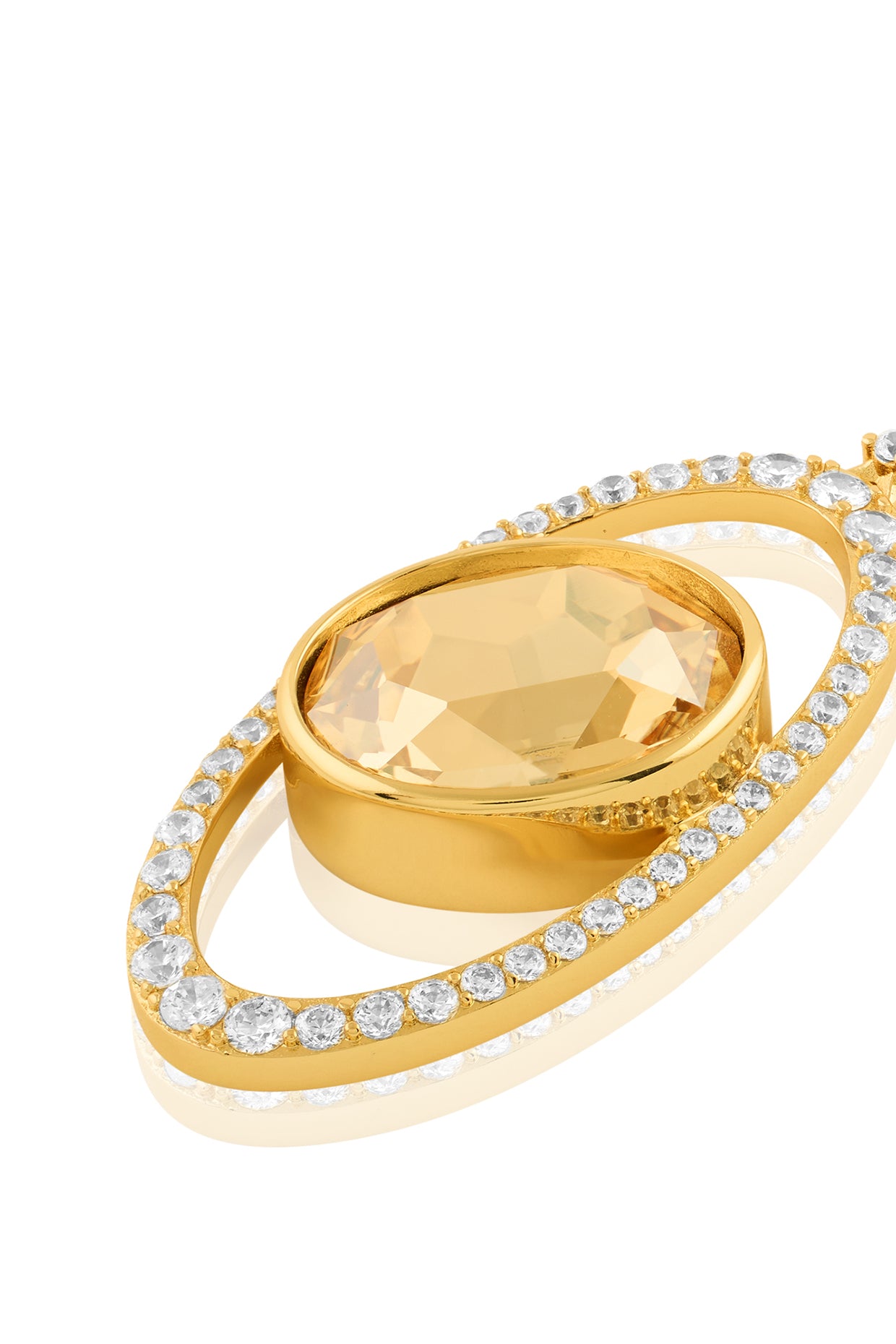 Cosmic Ember Dangler Earrings In 18Kt Gold Plated