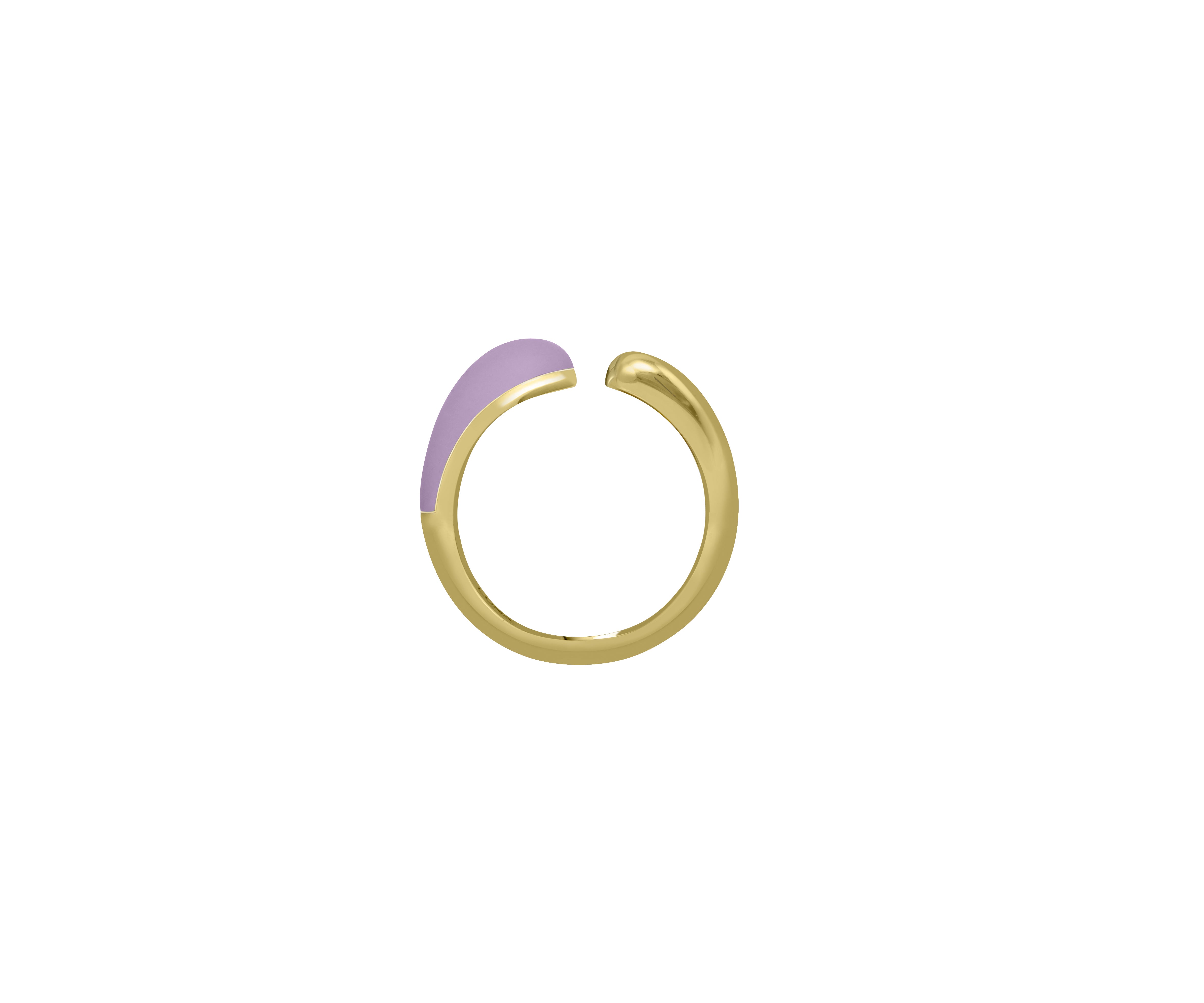 Gold & Lilac Glossed Ring