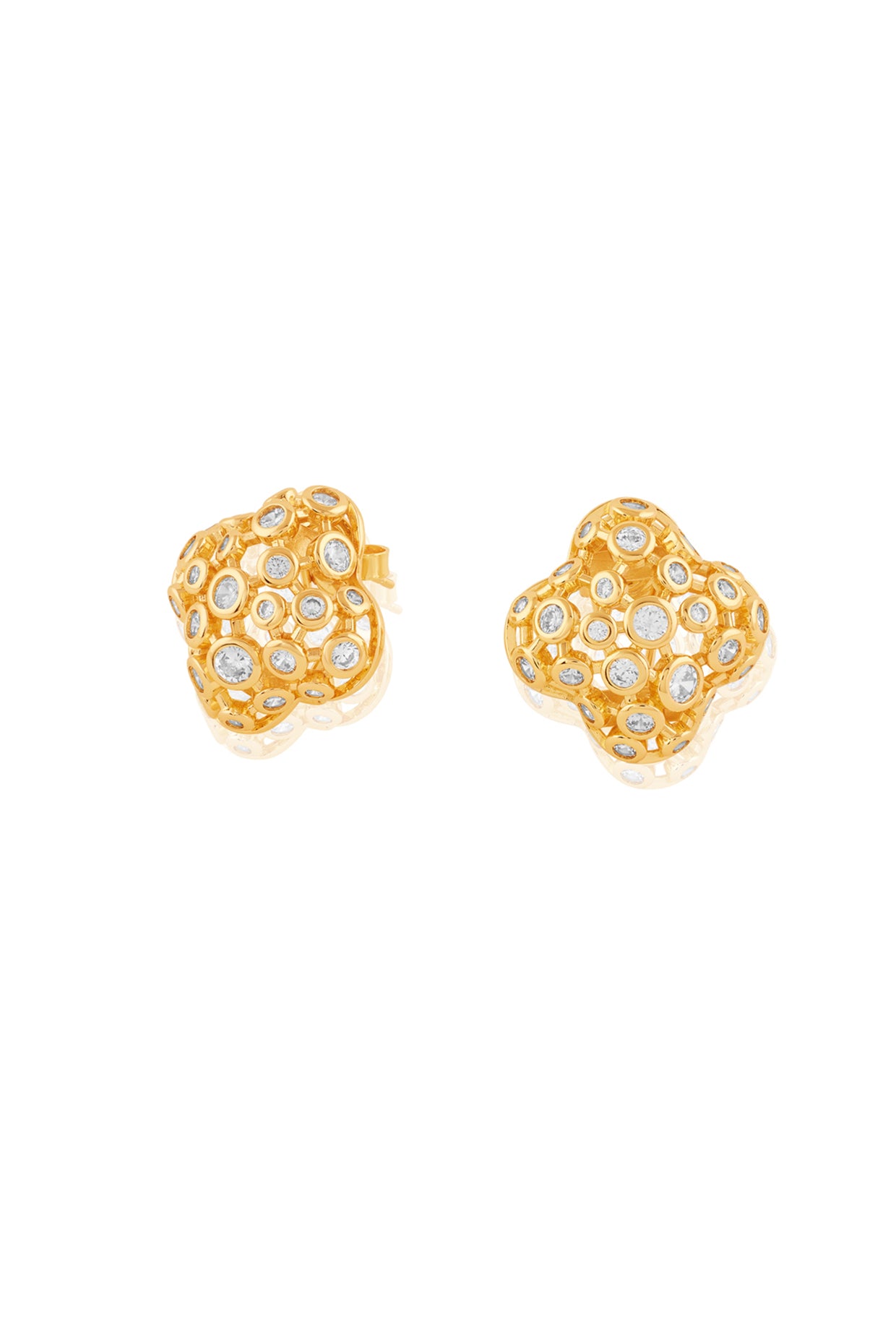 Fino Statement Studs In 18Kt Gold Plated