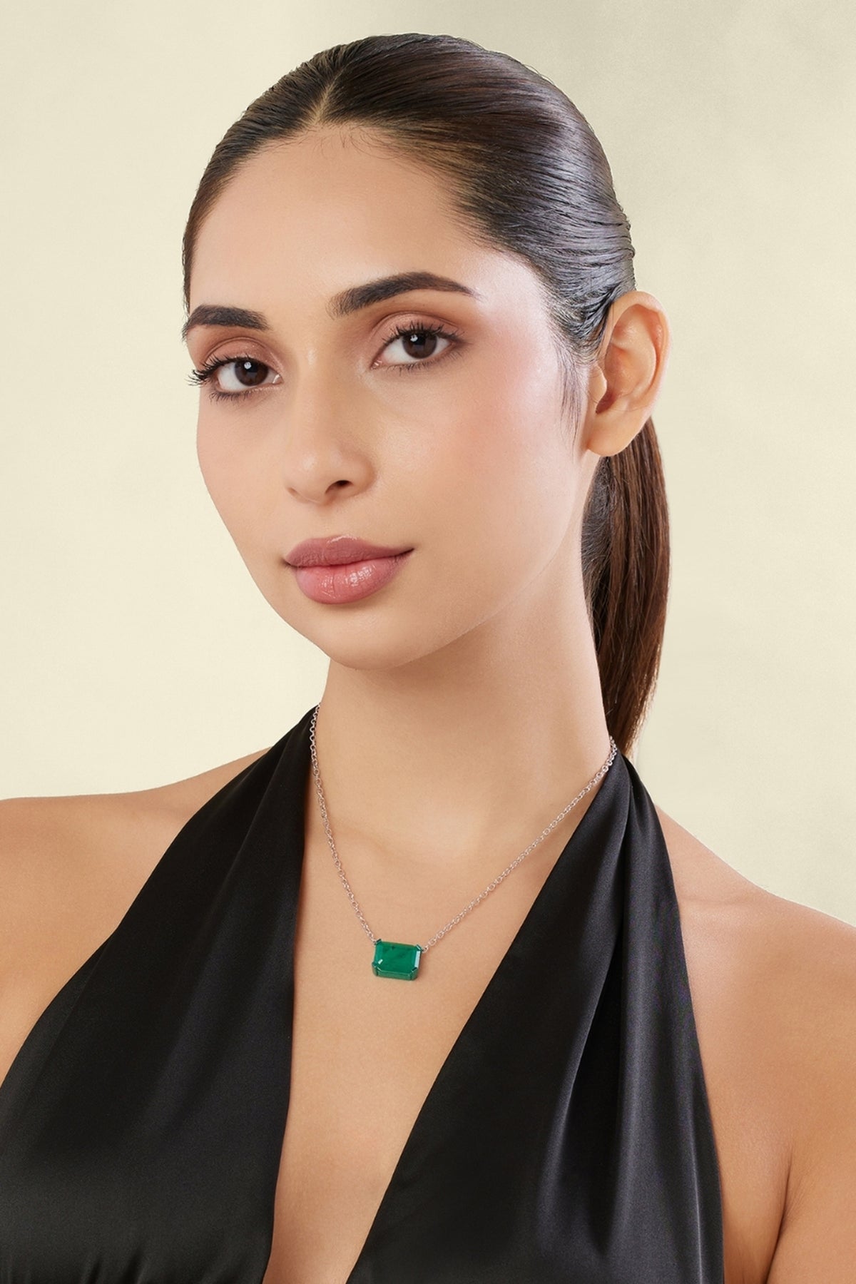Emerald Botox Pendant Necklace