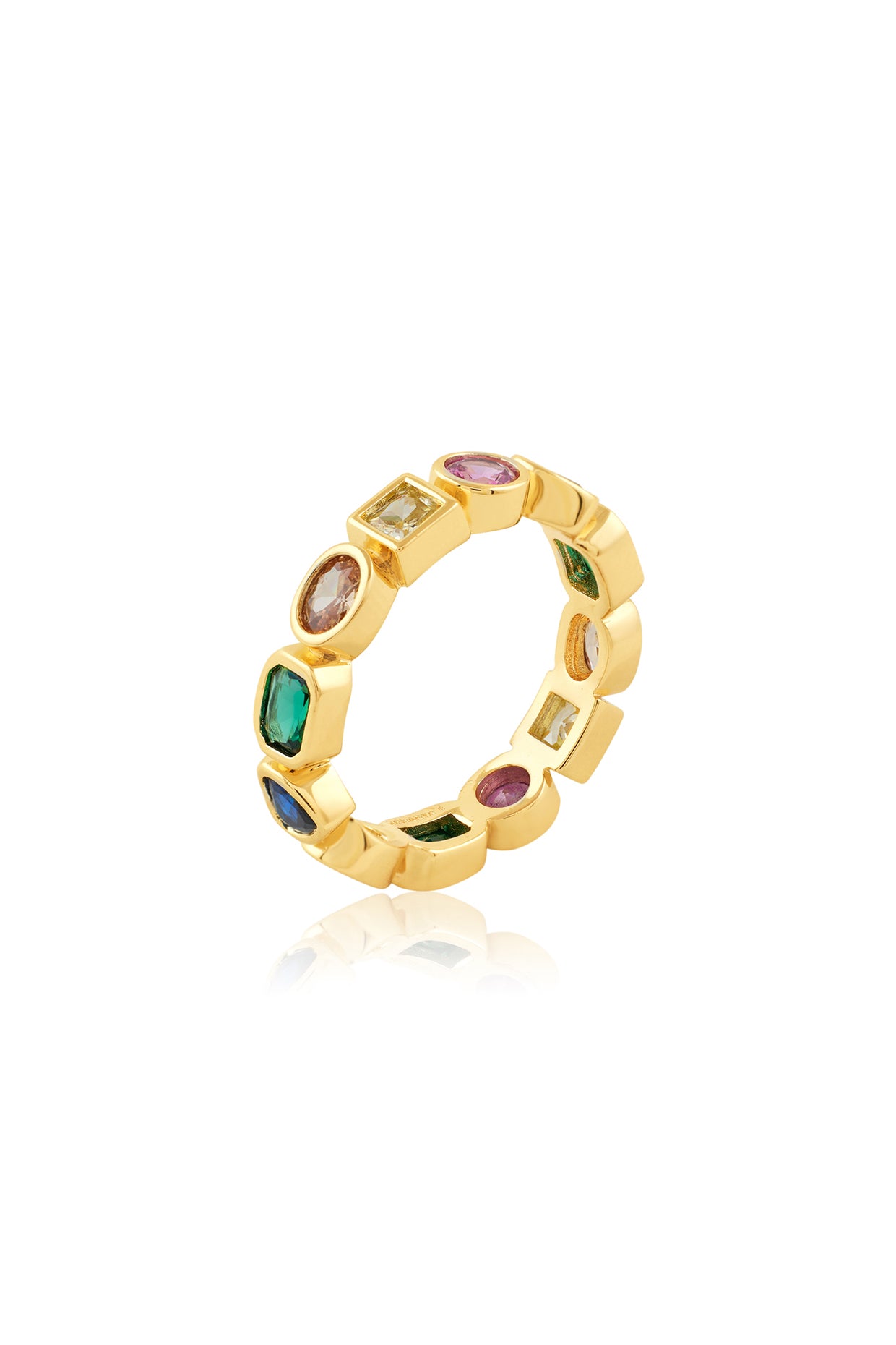 Karma Loop Infinity Ring In 18kt Gold Plated