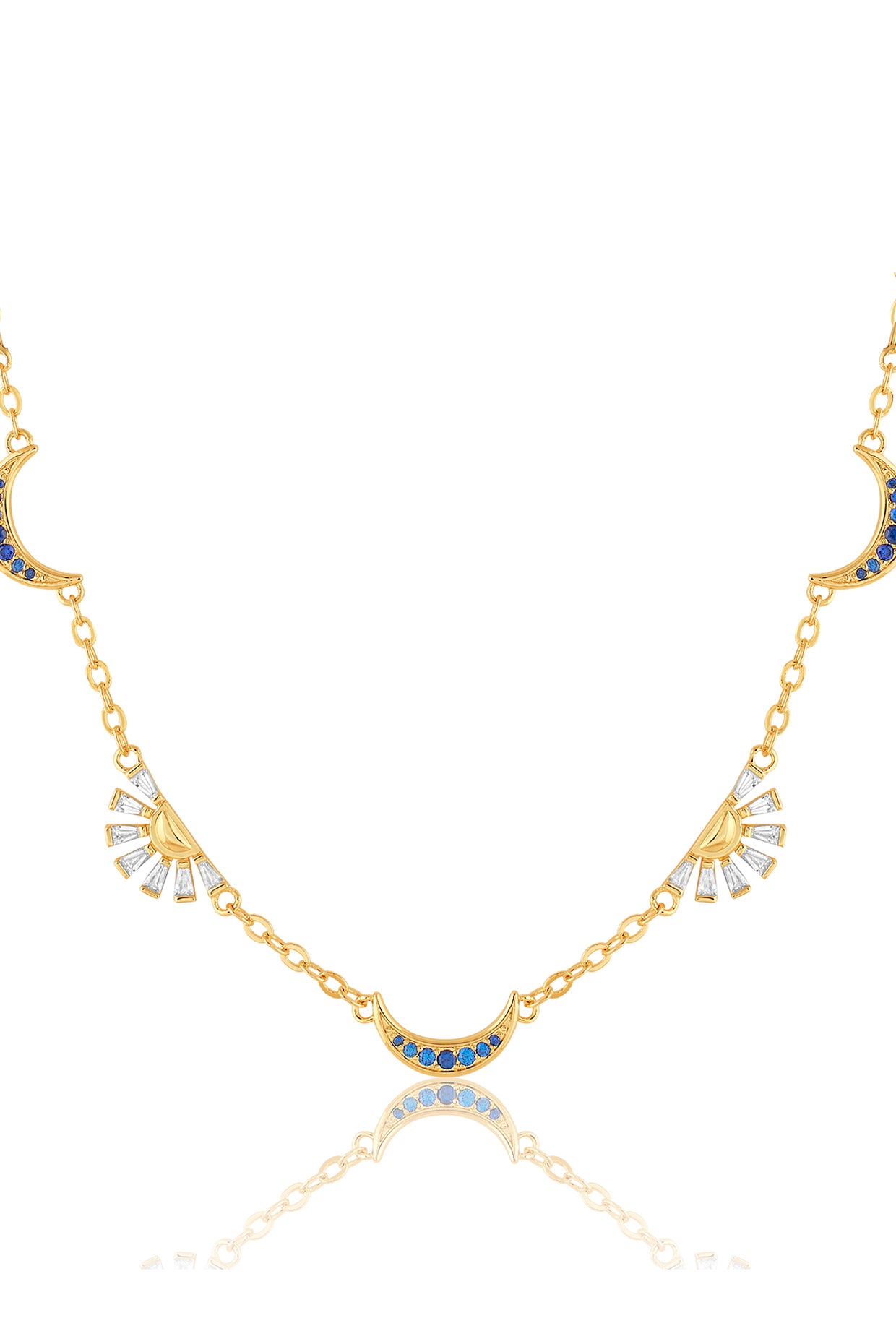 Celestial Rhythm Necklace In Green plating