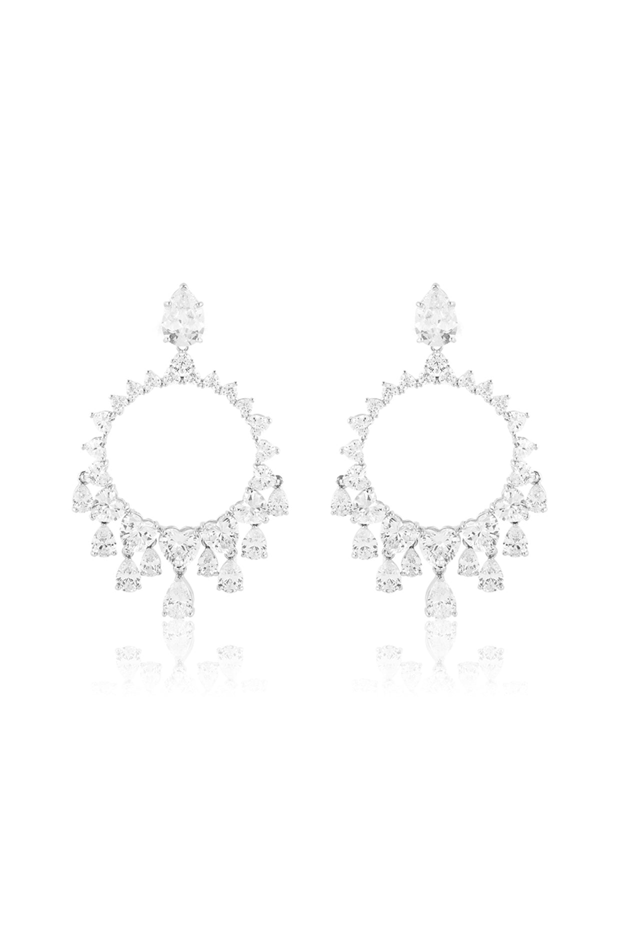 Lunar Elegance Moon Baalis In Rhodium Plating