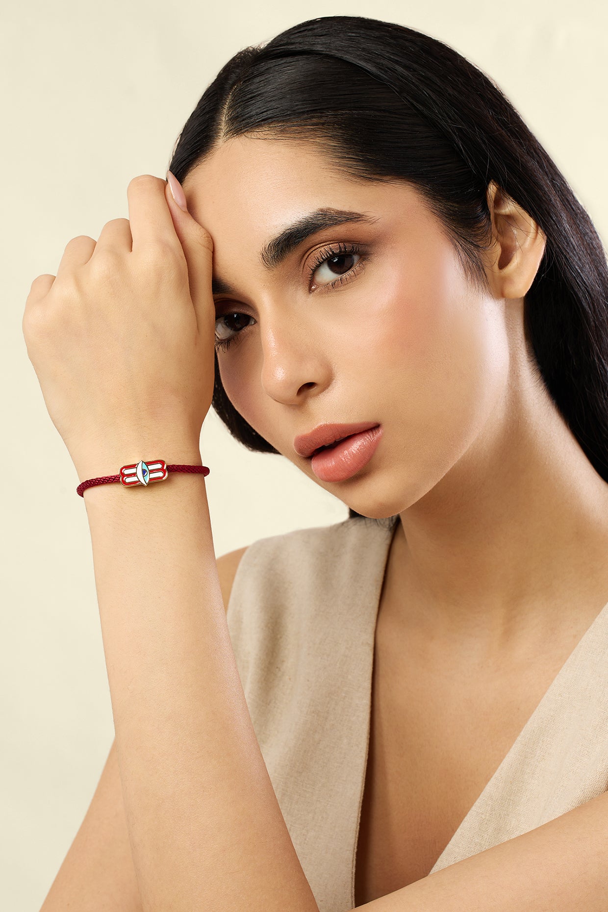 Trinetra Bracelet In 18kt Gold Plated