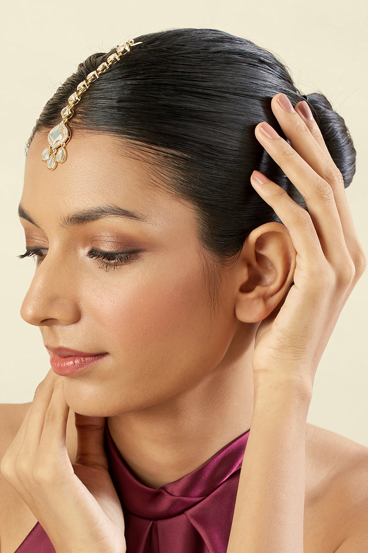 Manueline Maangtikka In 18Kt Gold Plated