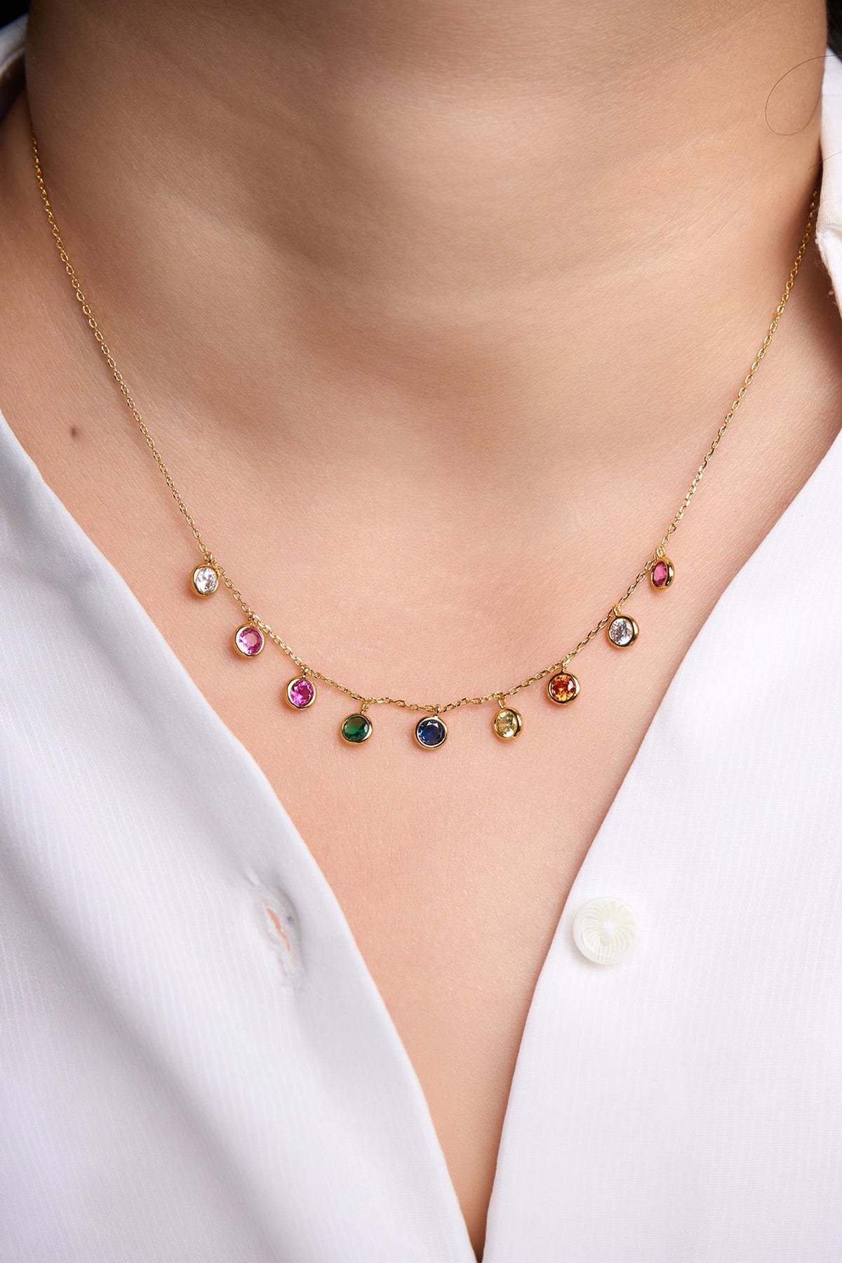 Multi Sora Drop Necklace