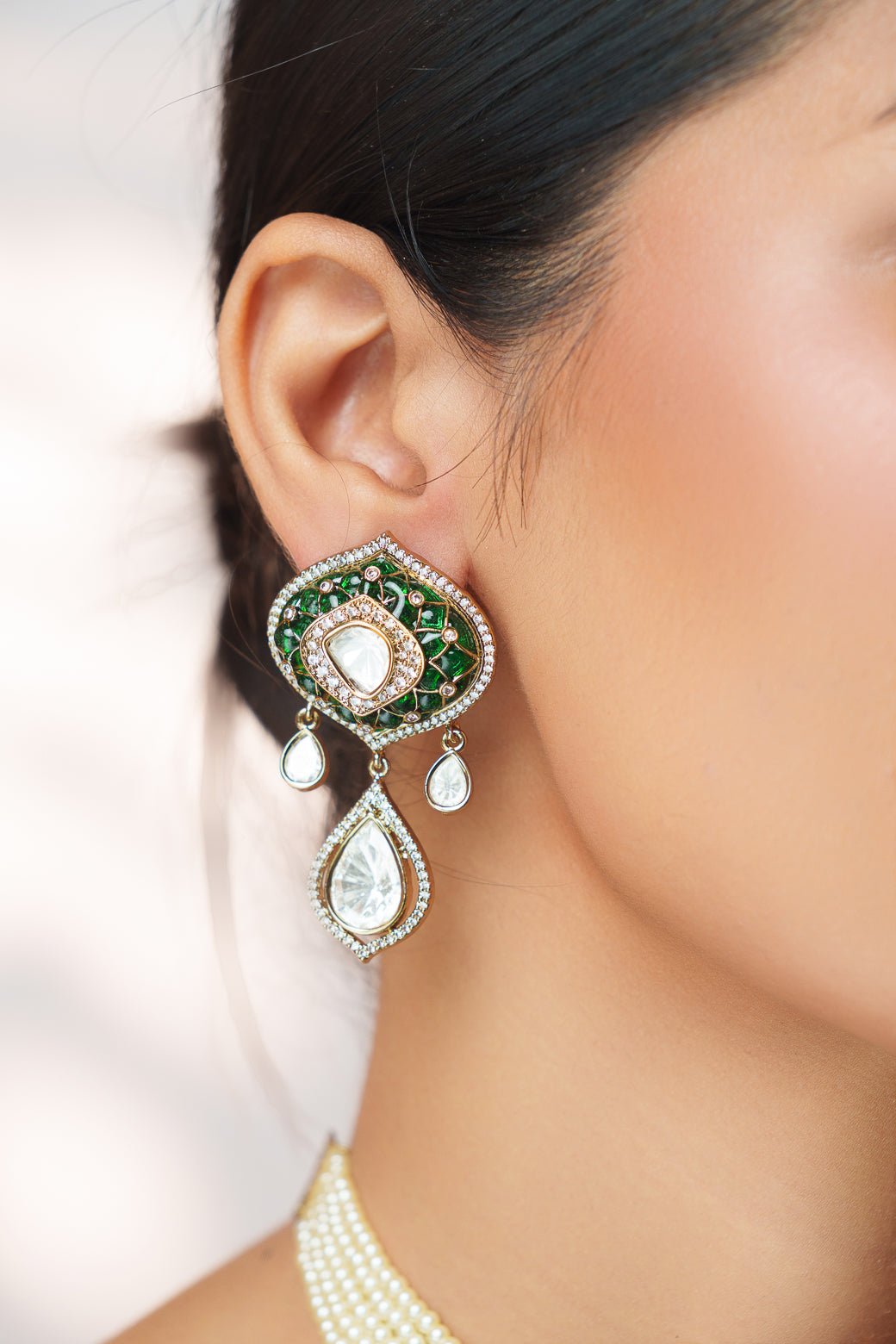 Malini Green Polki Choker