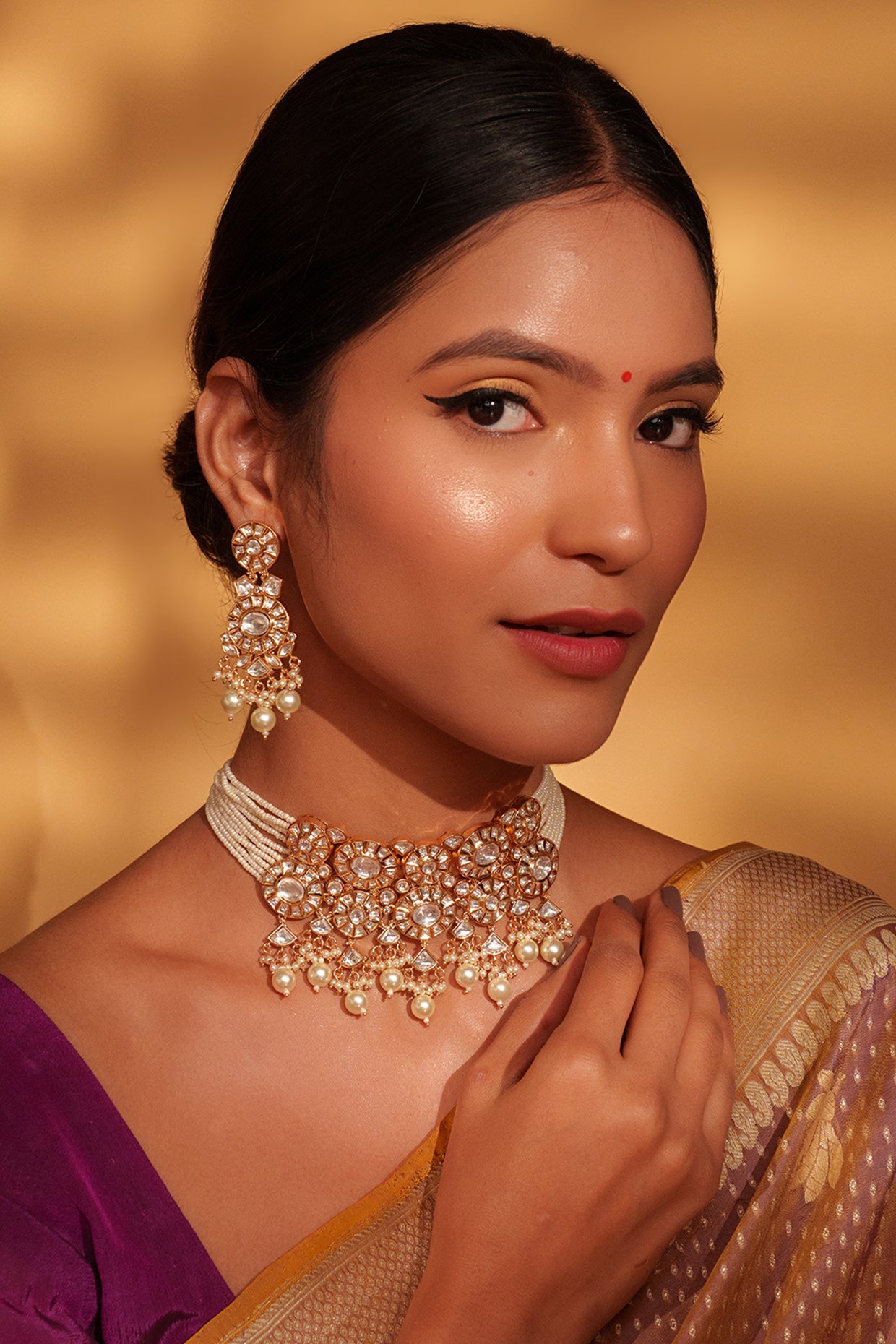 Zal Kundan Choker Set