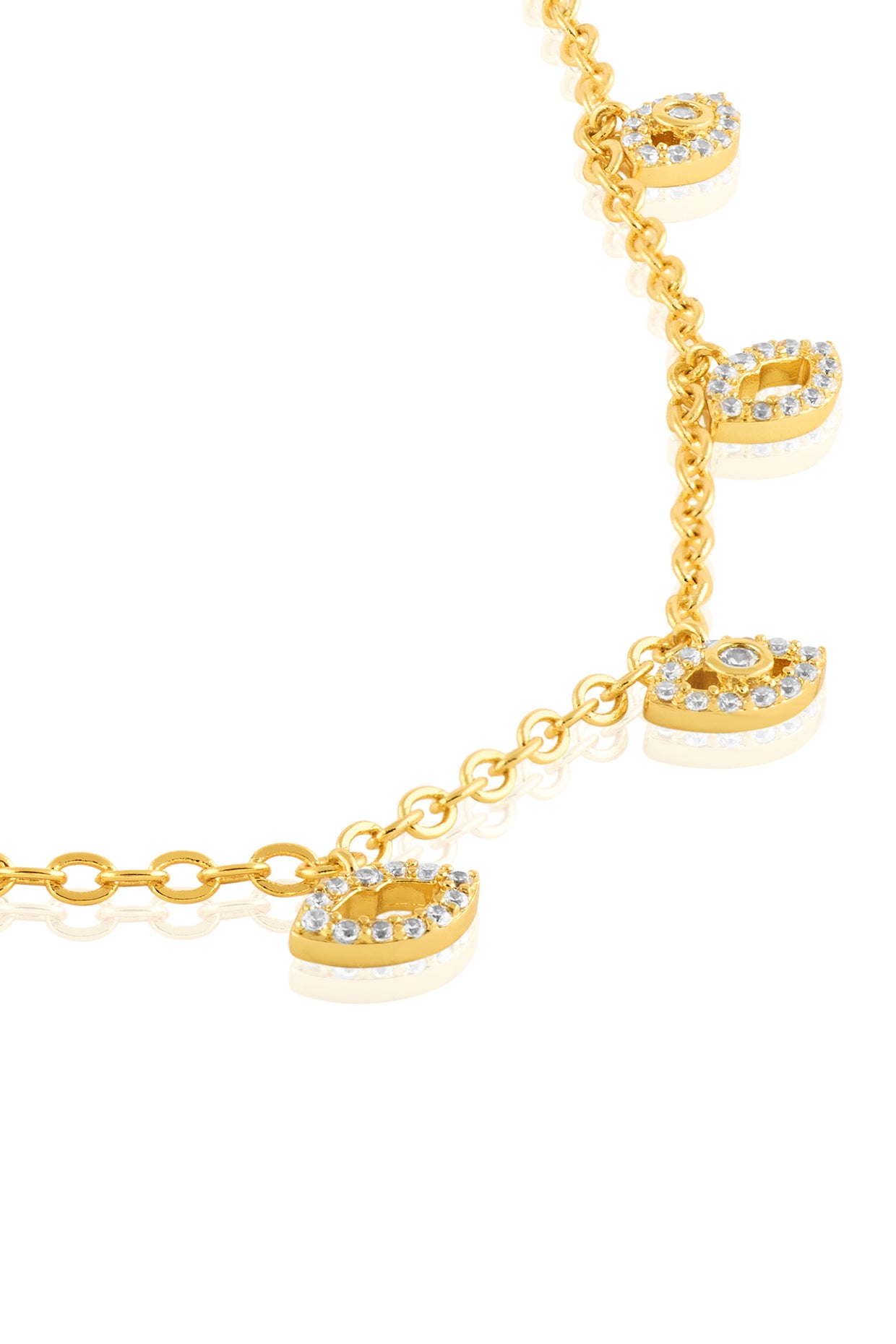 Lucentia Charm Choker In 18Kt Gold Plated